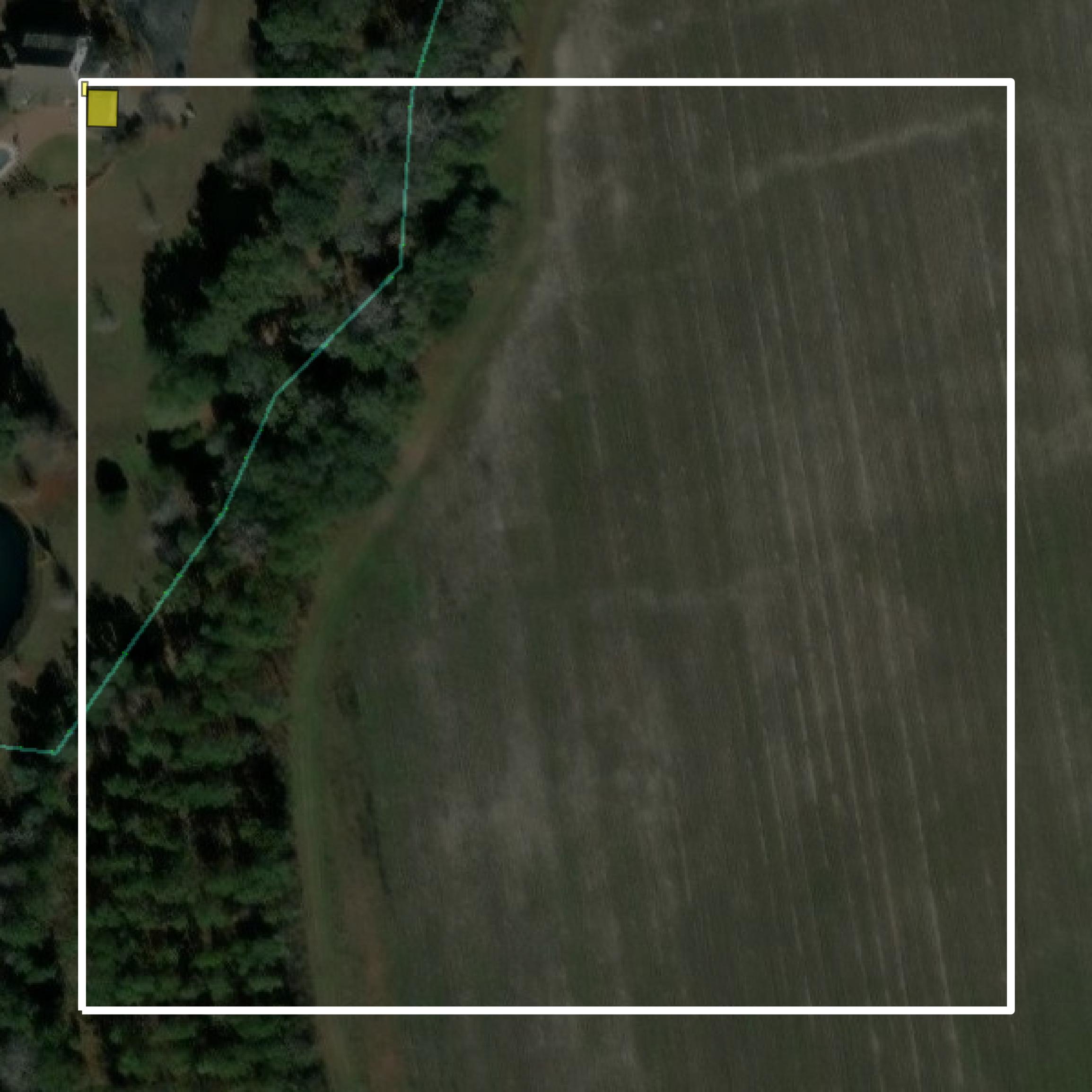 This image shows parcel and building data in Lanier County created using GIS data in Equator.