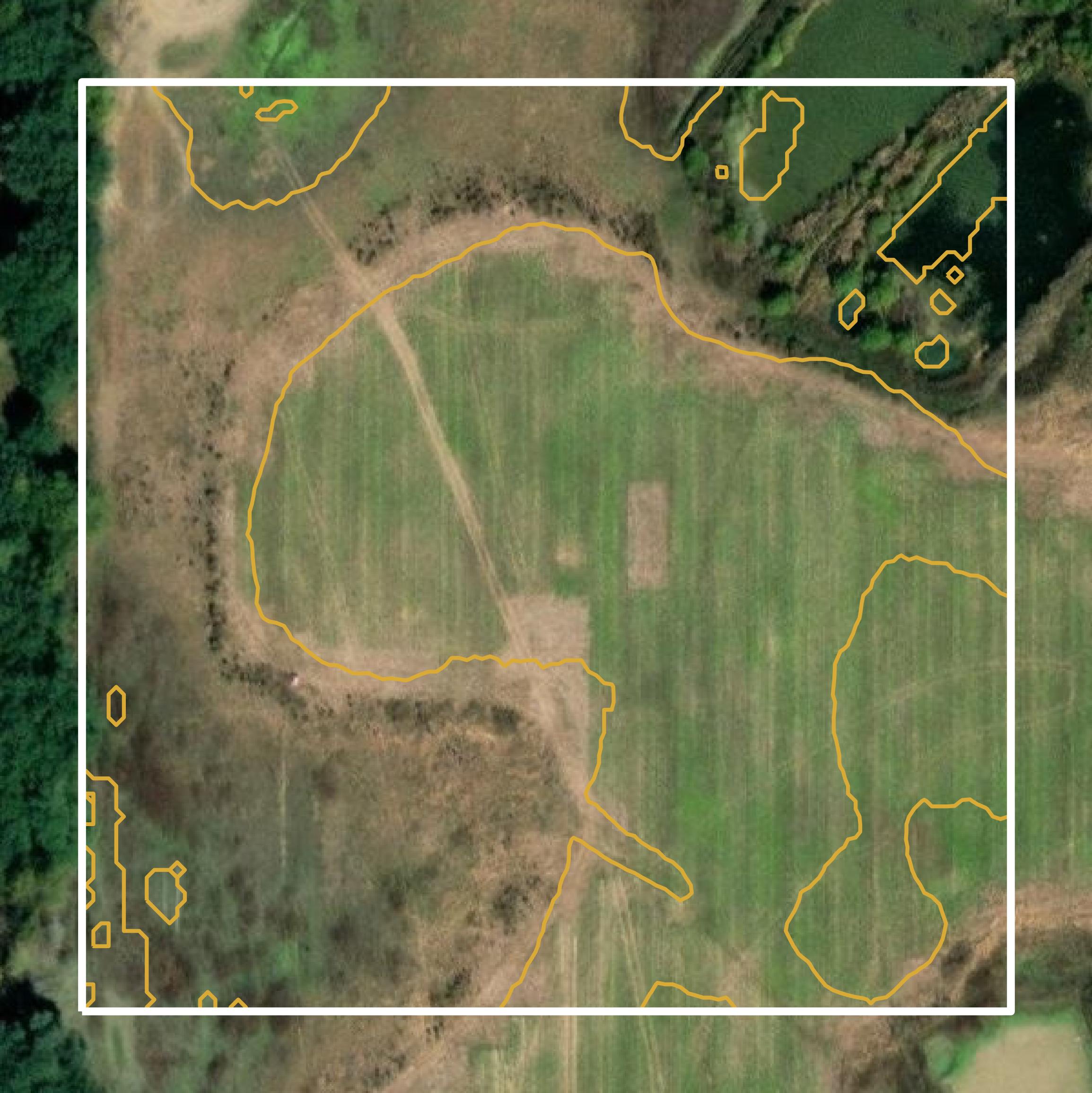 This image shows a contour map in Lee County created using GIS data in Equator.