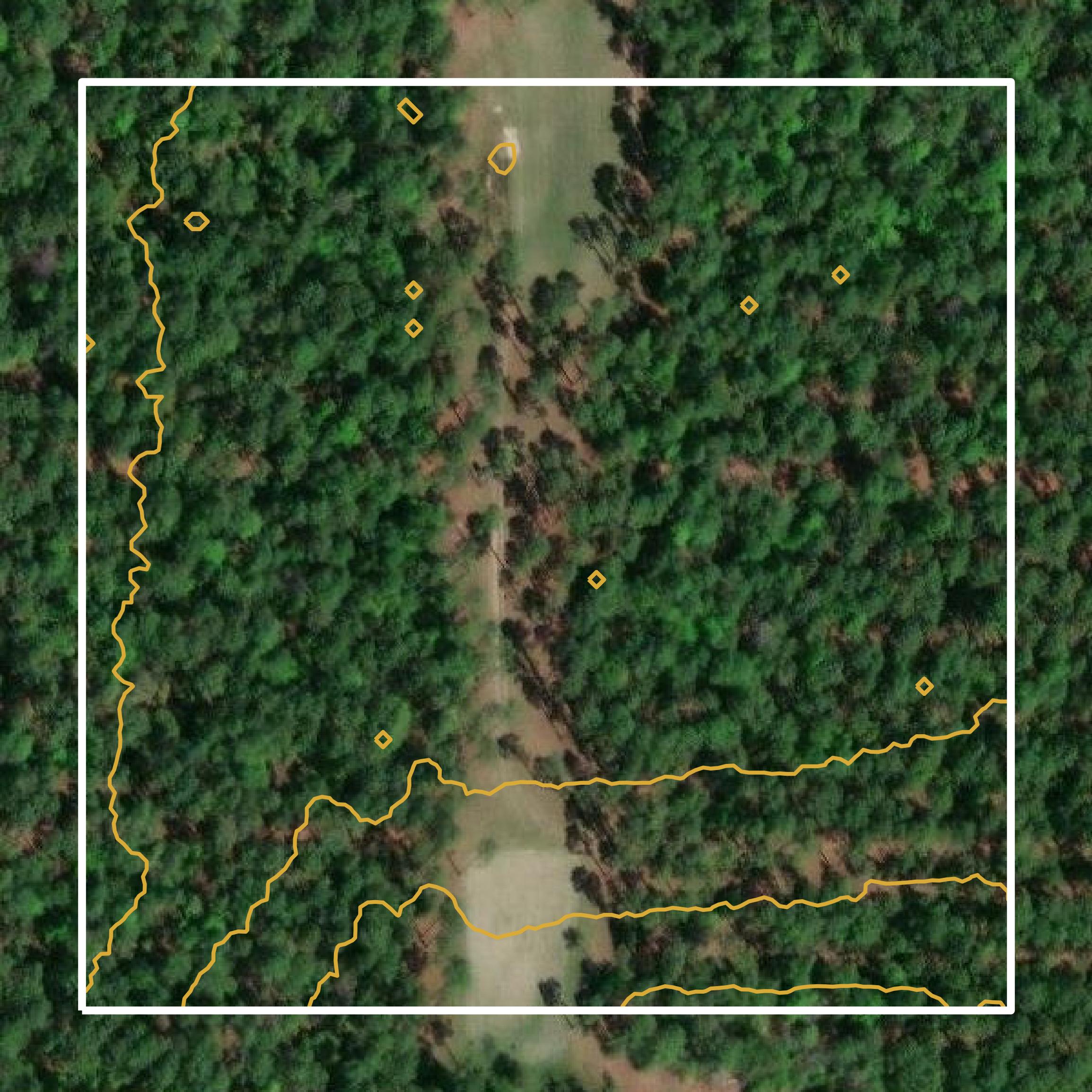 This image shows a contour map in Lowndes County created using GIS data in Equator.