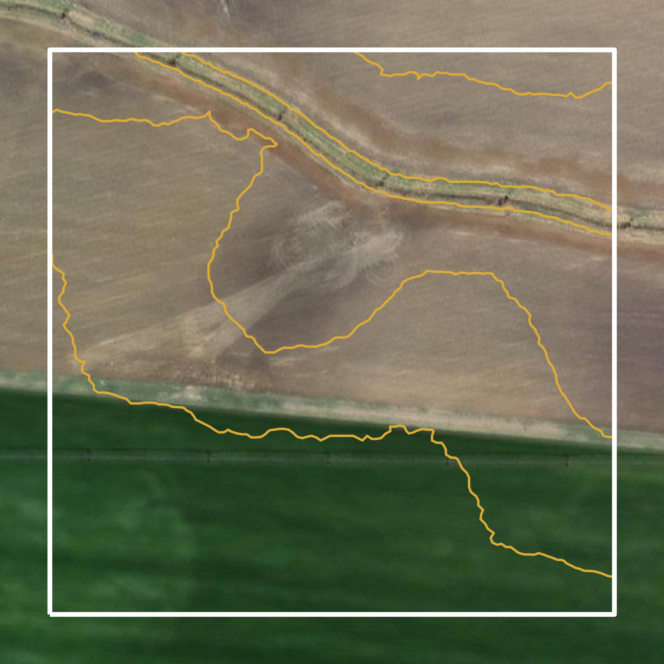 This image shows a contour map in Macon County created using GIS data in Equator.