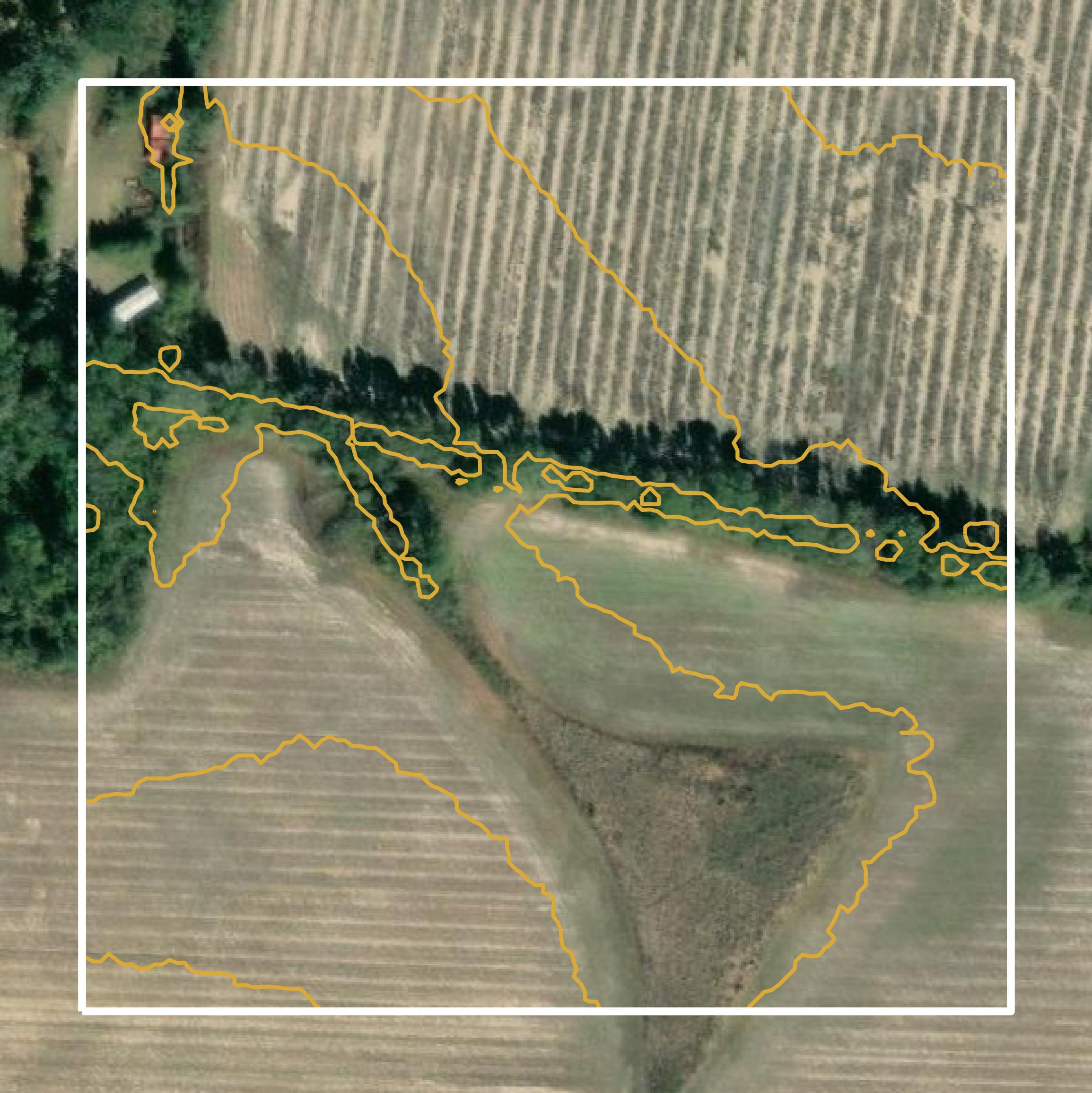 This image shows a contour map in Miller County created using GIS data in Equator.