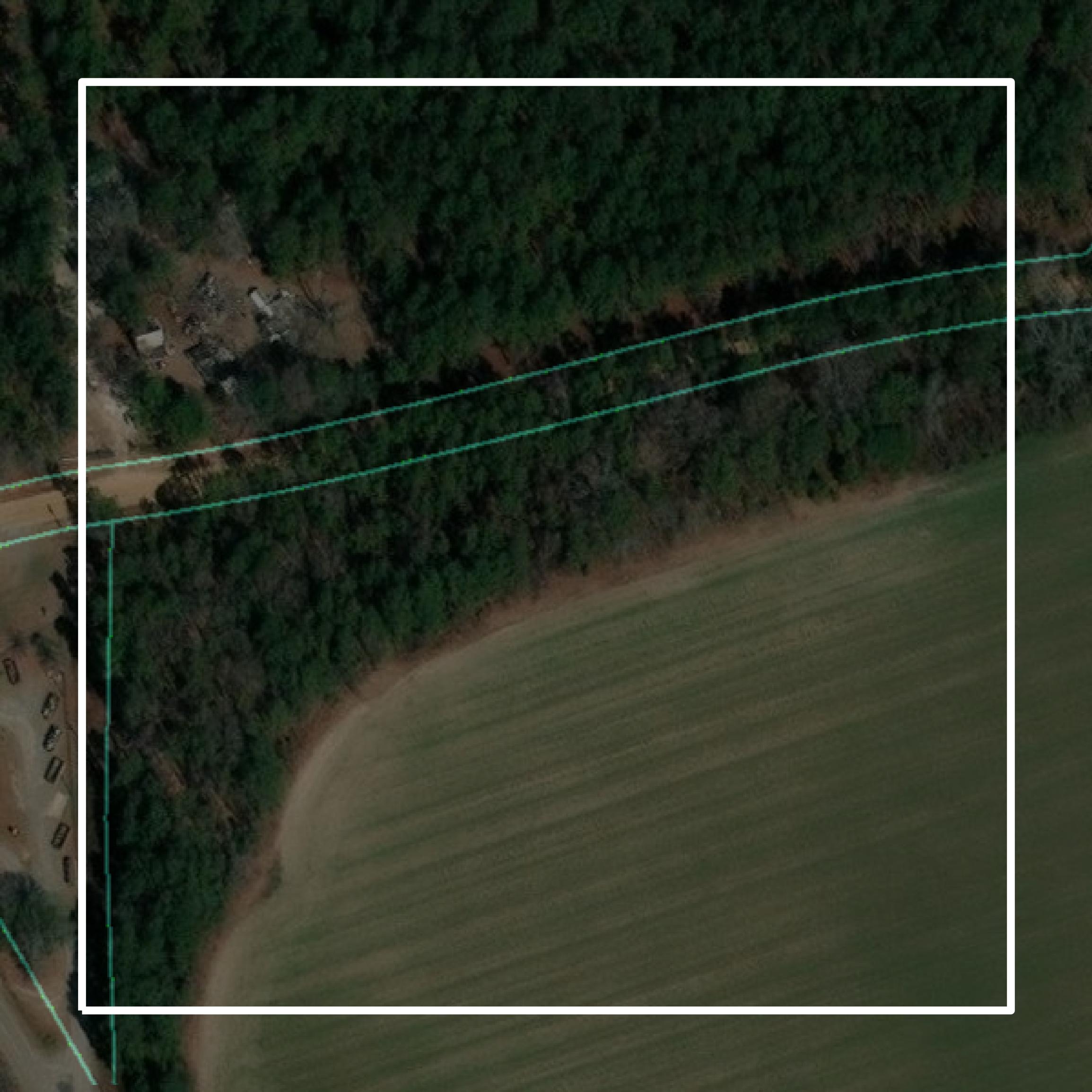 This image shows parcel and building data in Montgomery County created using GIS data in Equator.