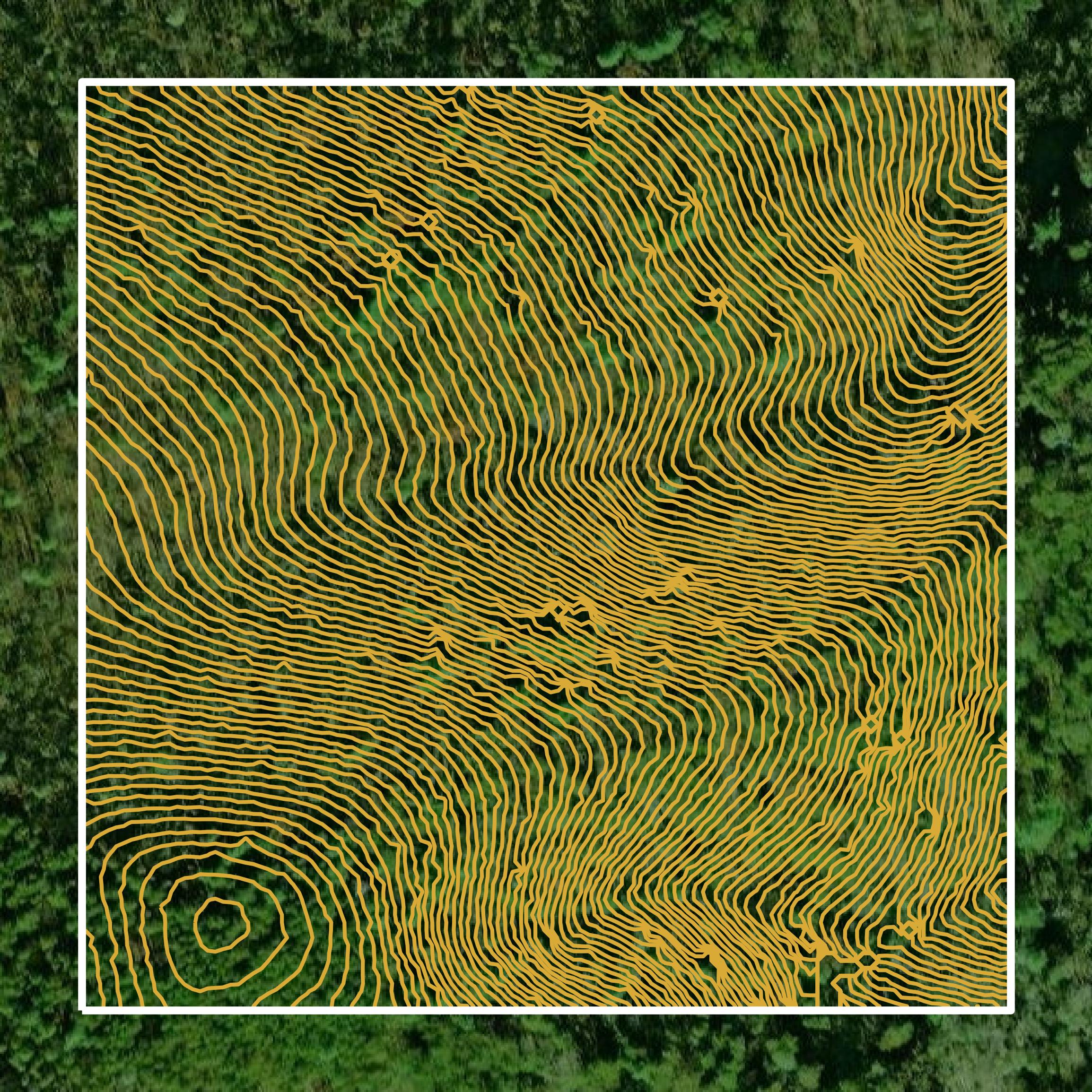 This image shows a contour map in Murray County created using GIS data in Equator.