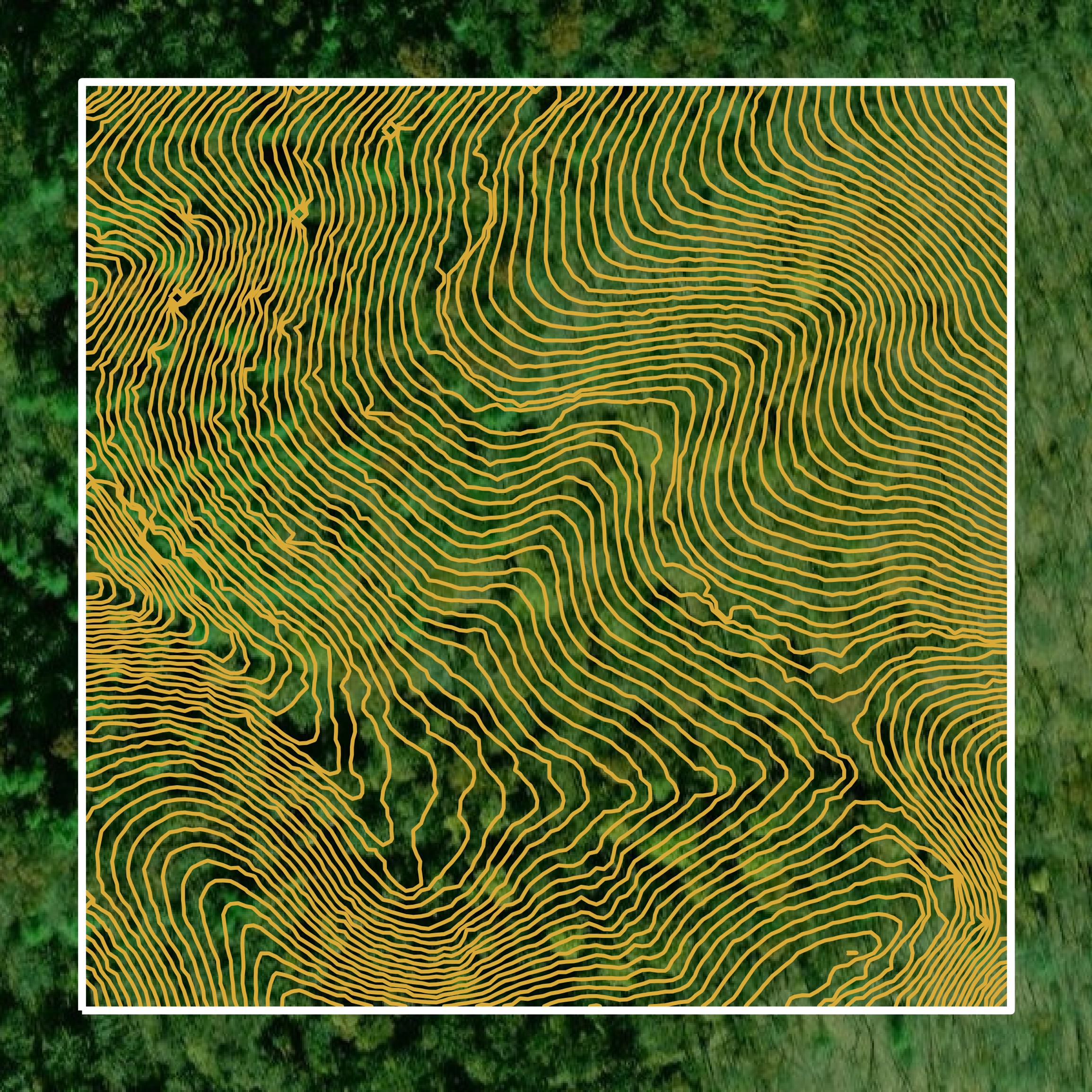 This image shows a contour map in Murray County created using GIS data in Equator.