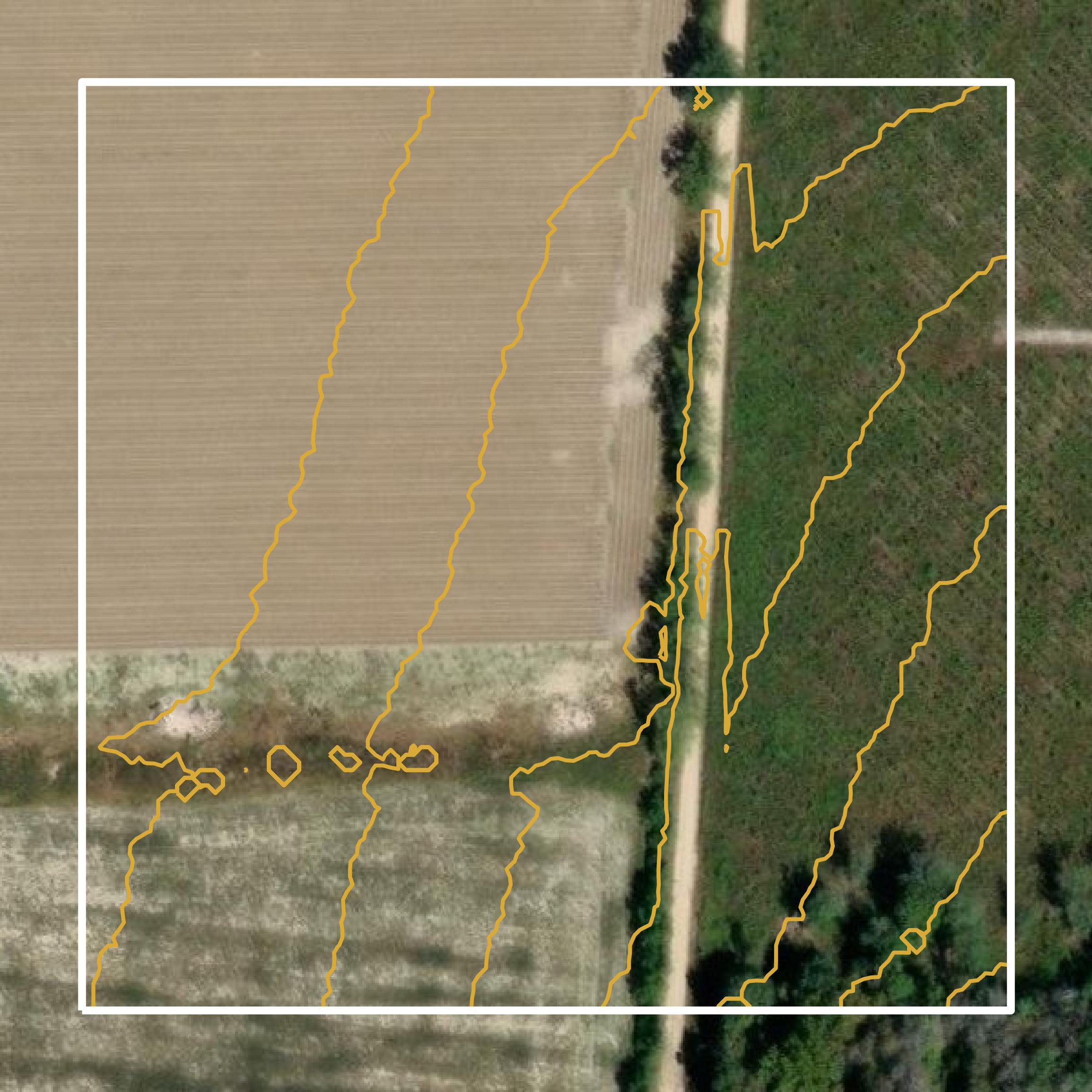 This image shows a contour map in Pierce County created using GIS data in Equator.