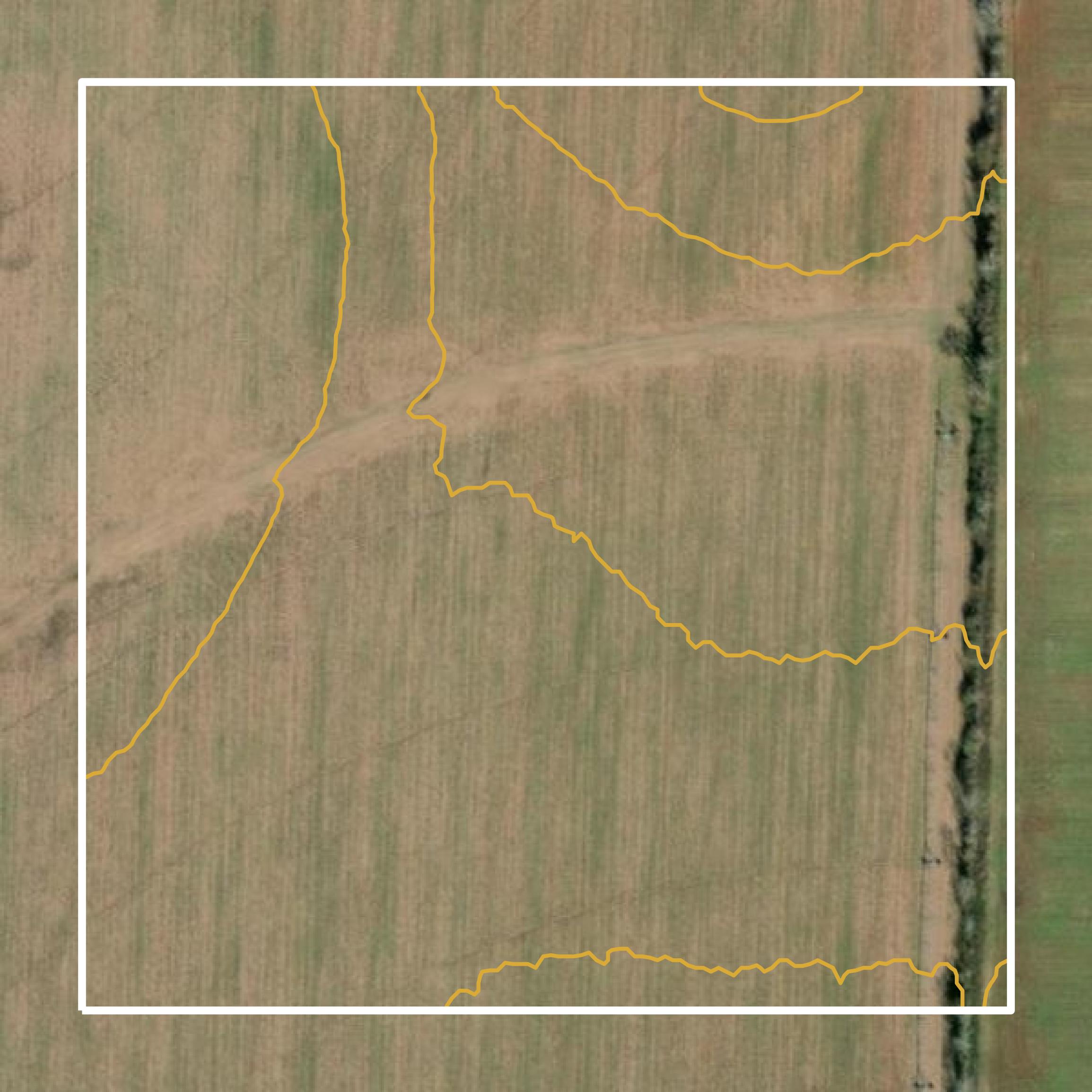This image shows a contour map in Randolph County created using GIS data in Equator.