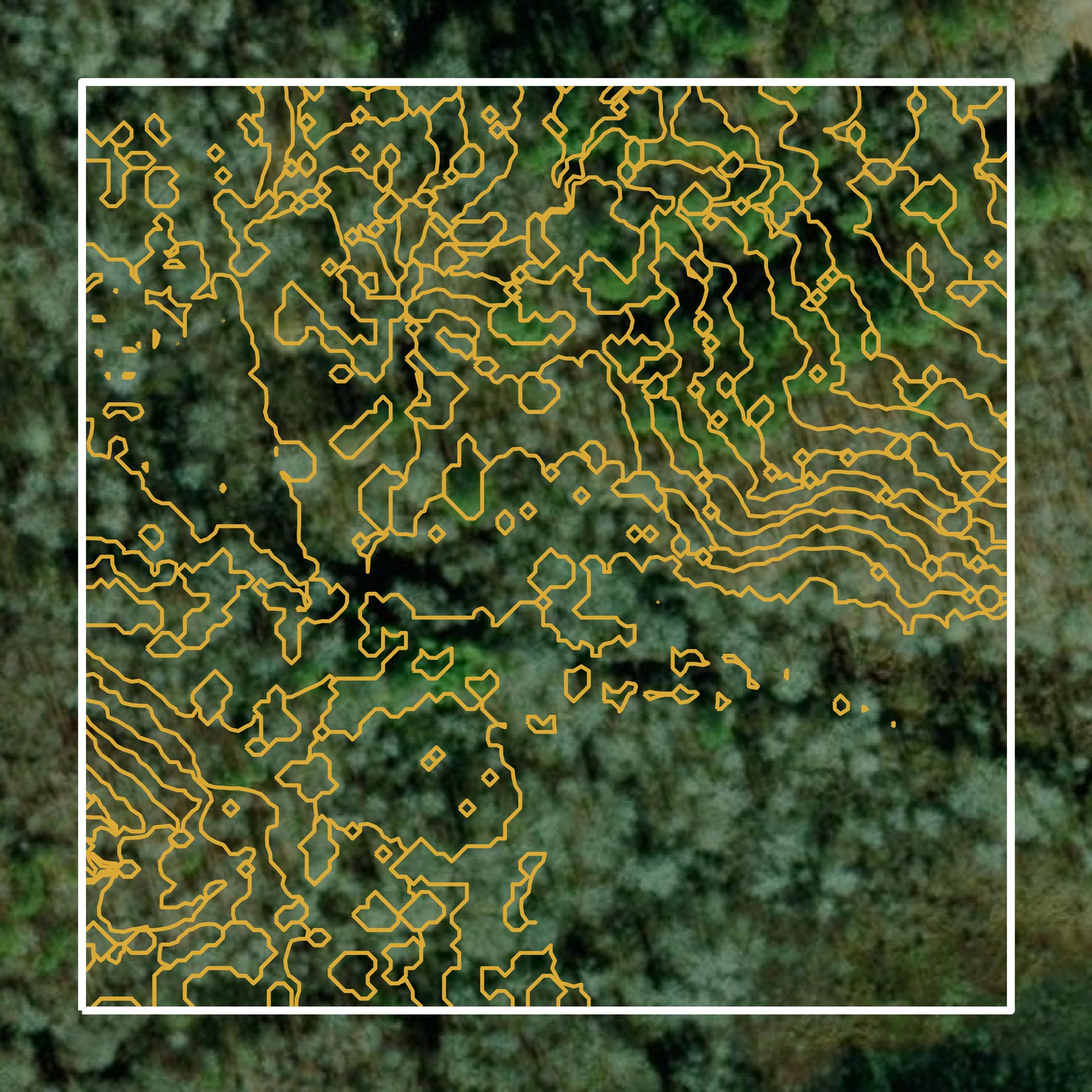 This image shows a contour map in Rockdale County created using GIS data in Equator.