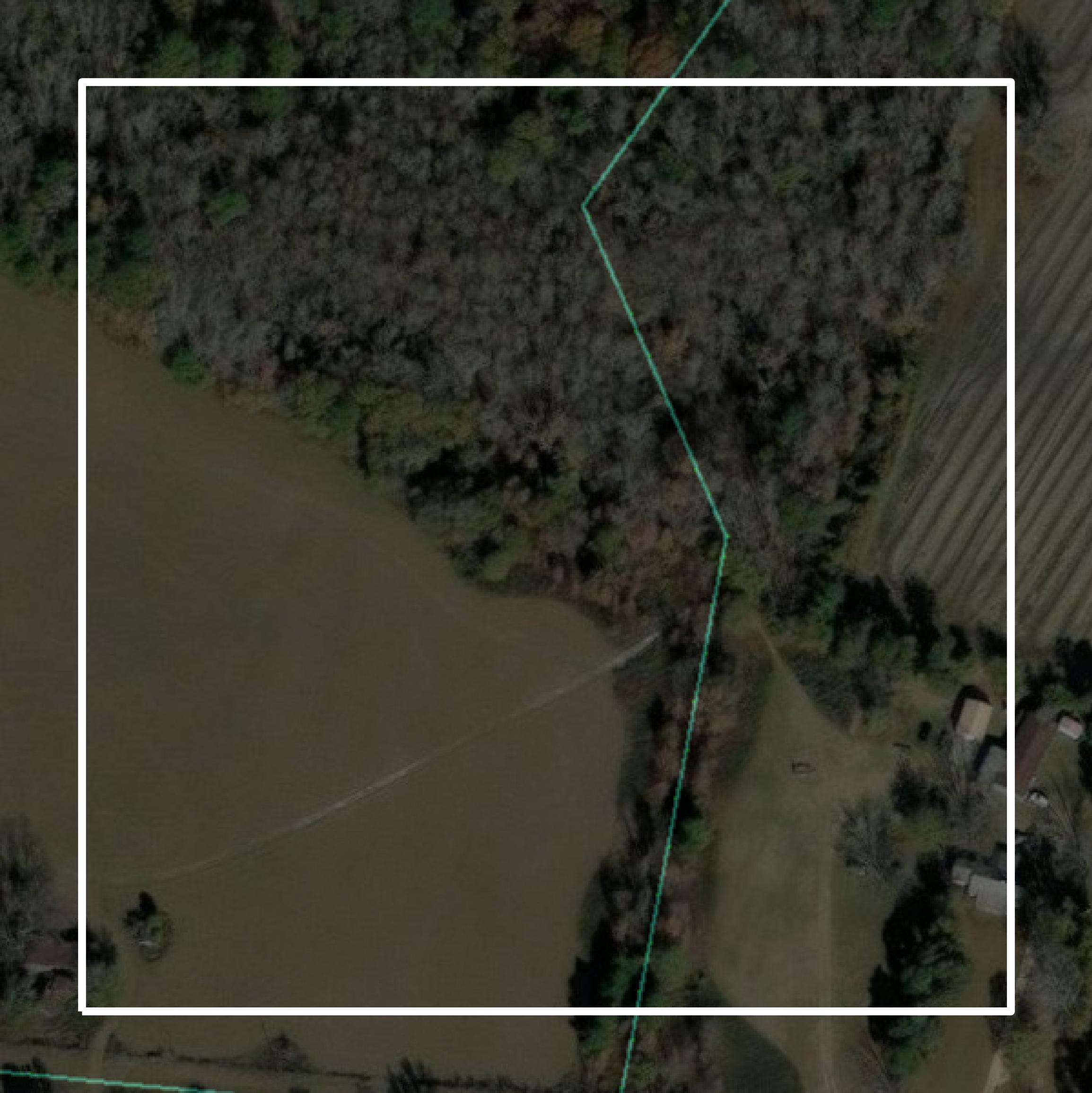 This image shows parcel and building data in Screven County created using GIS data in Equator.
