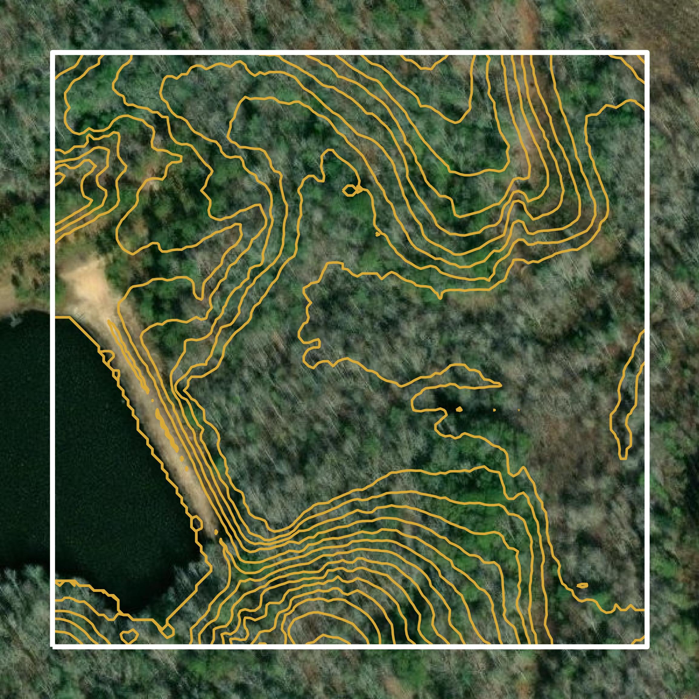 This image shows a contour map in Stewart County created using GIS data in Equator.