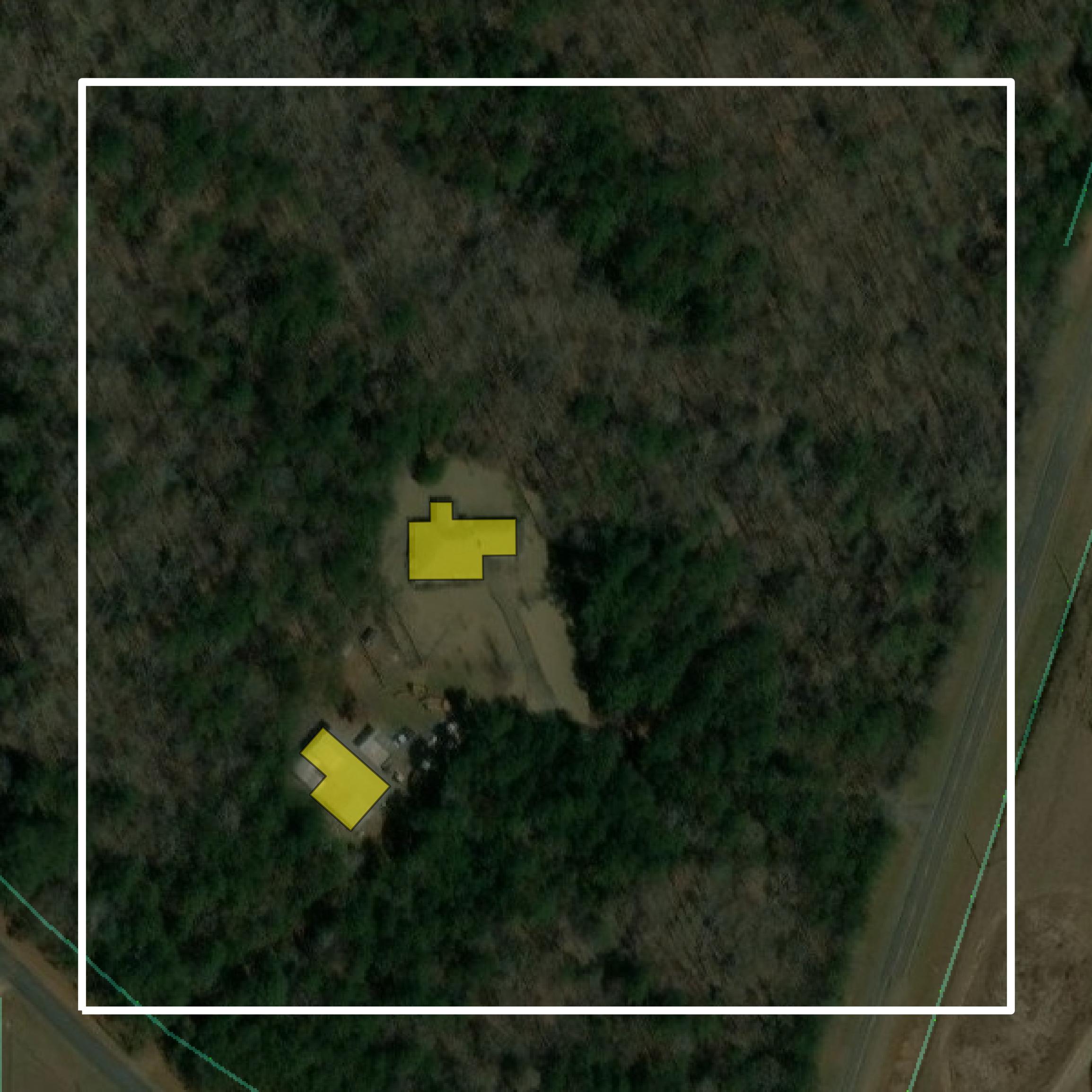 This image shows parcel and building data in Talbot County created using GIS data in Equator.