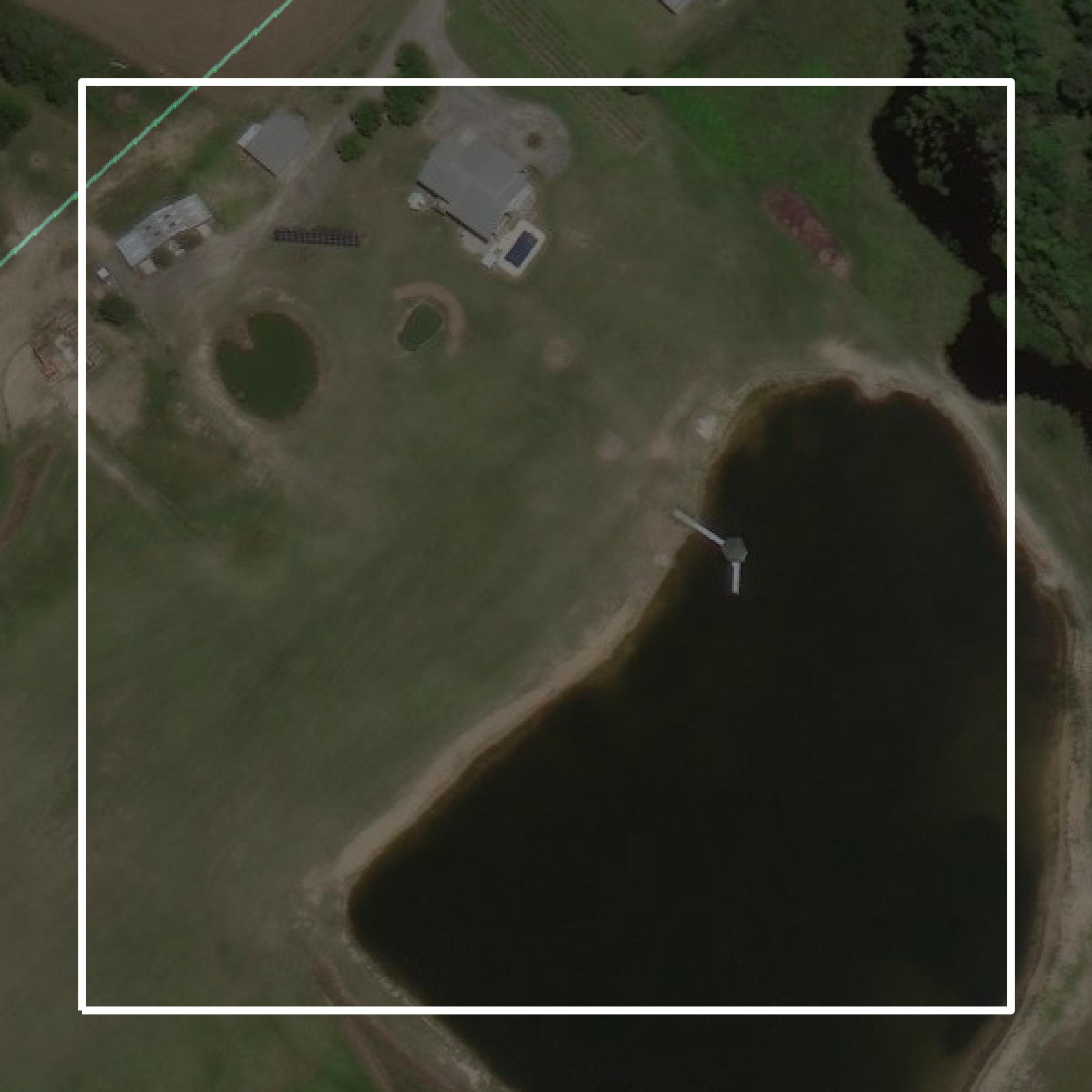 This image shows parcel and building data in Tattnall County created using GIS data in Equator.