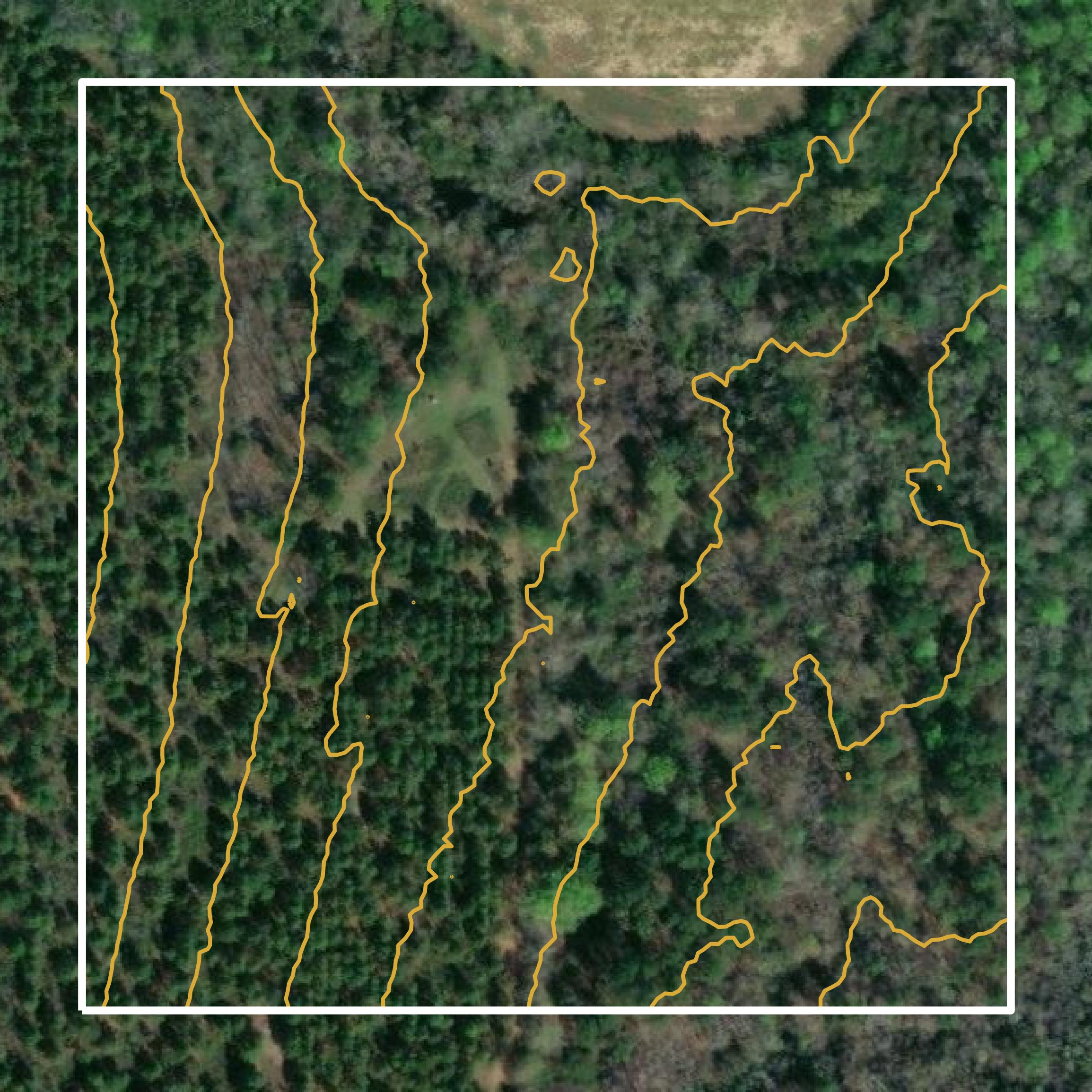This image shows a contour map in Turner County created using GIS data in Equator.