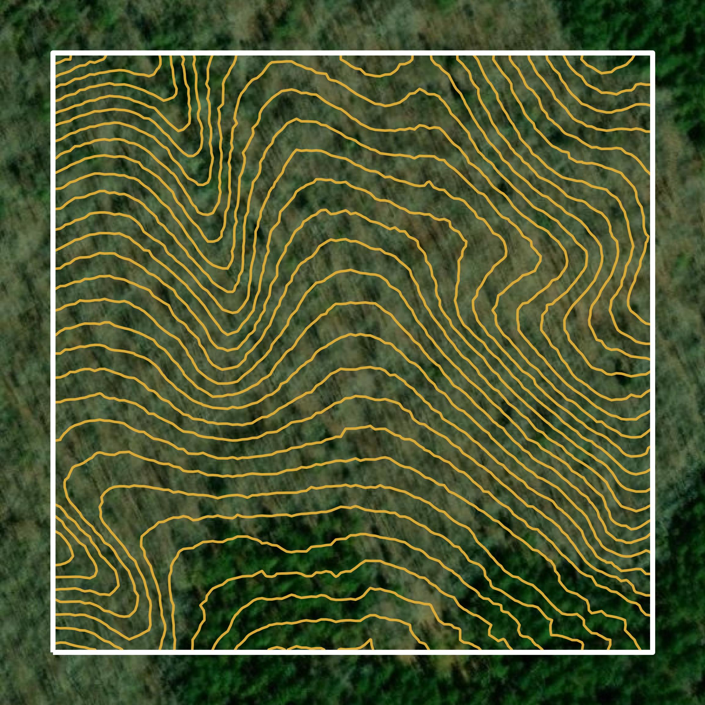 This image shows a contour map in Upson County created using GIS data in Equator.