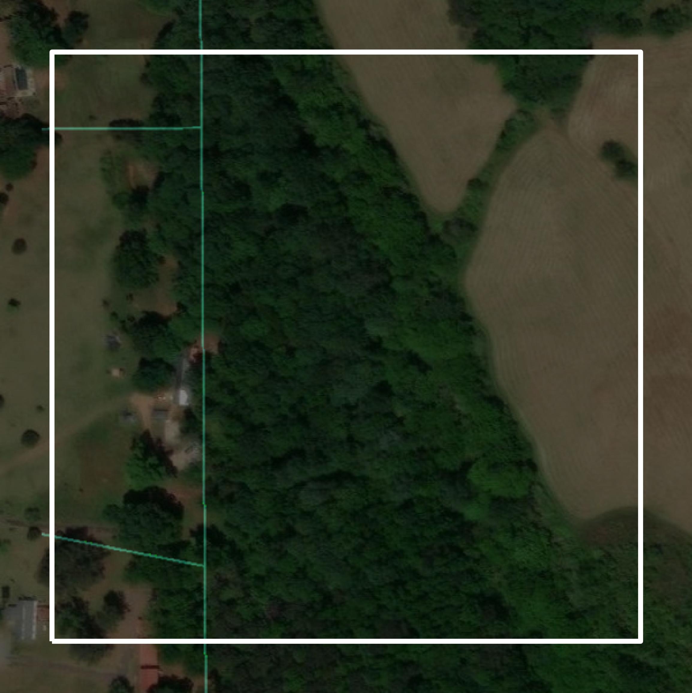 This image shows parcel and building data in Upson County created using GIS data in Equator.