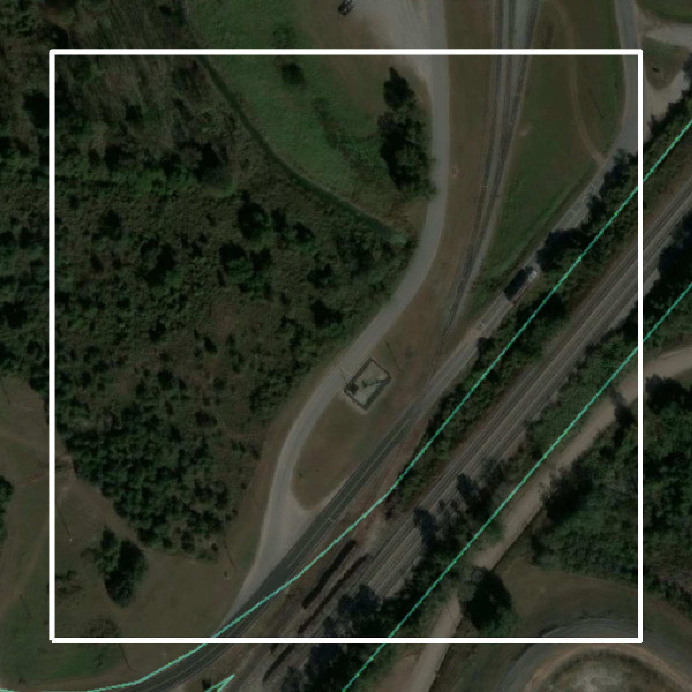 This image shows parcel and building data in Wayne County created using GIS data in Equator.