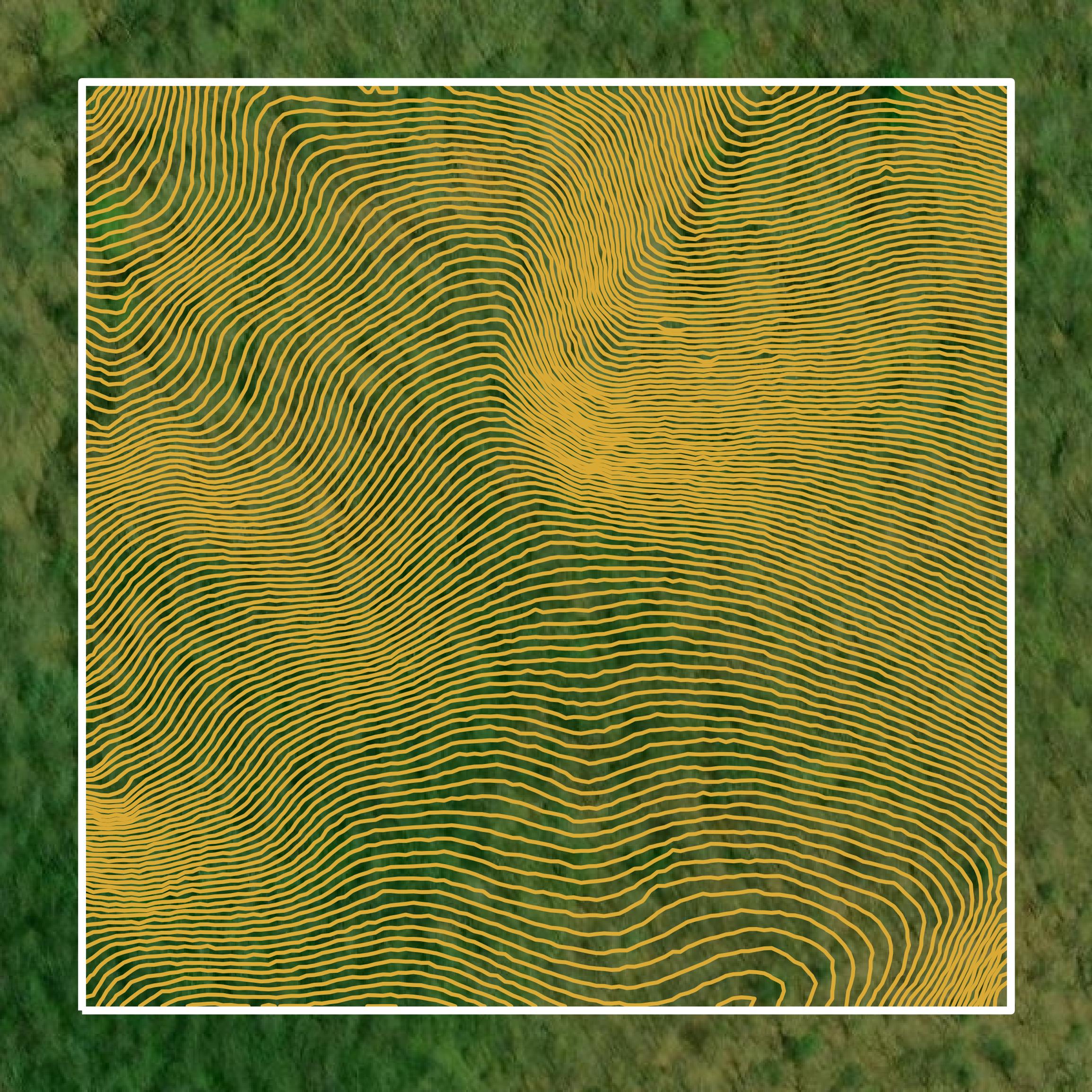 This image shows a contour map in White County created using GIS data in Equator.