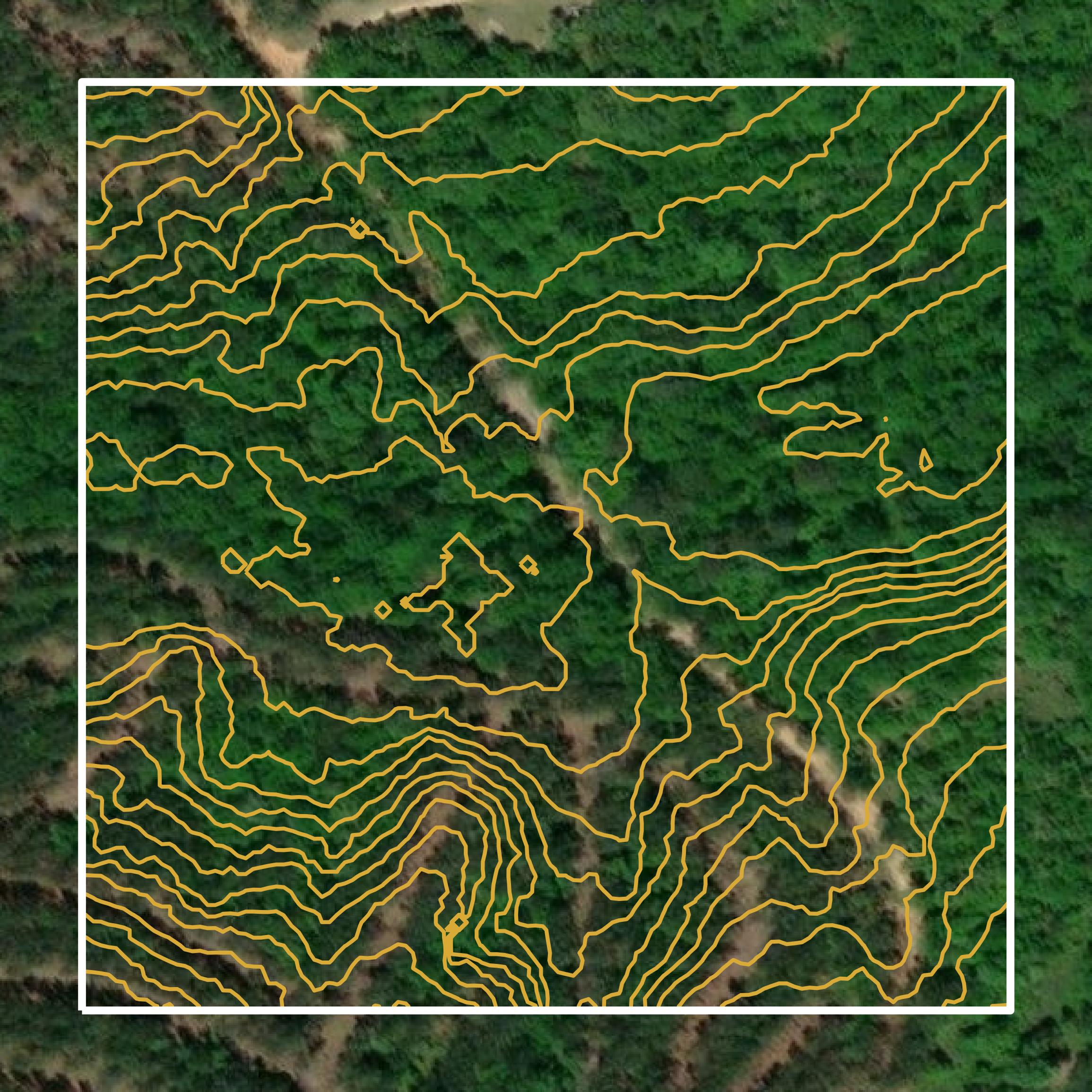 This image shows a contour map in Wilkinson County created using GIS data in Equator.