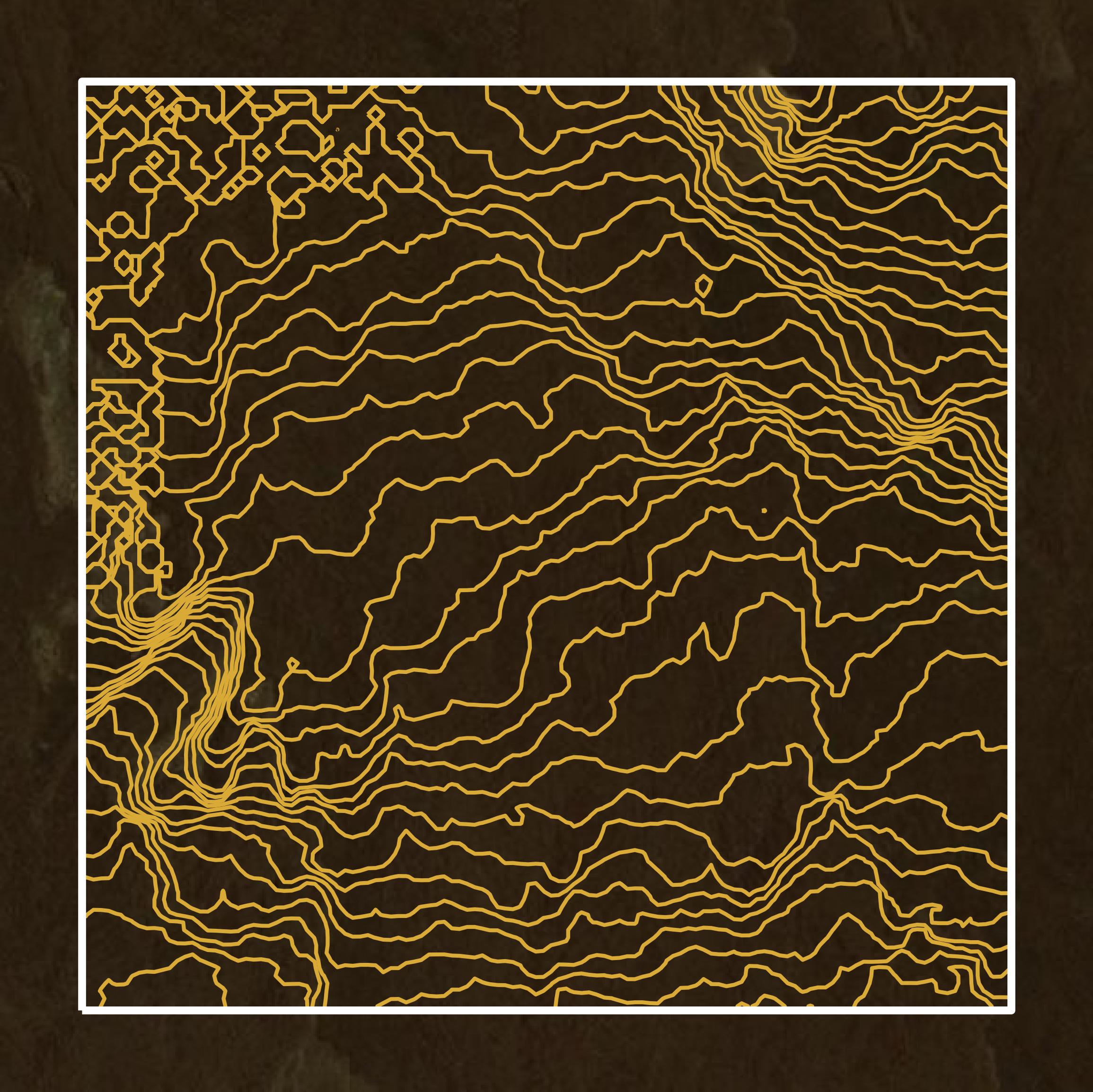 This image shows a contour map in Hawaii County created using GIS data in Equator.