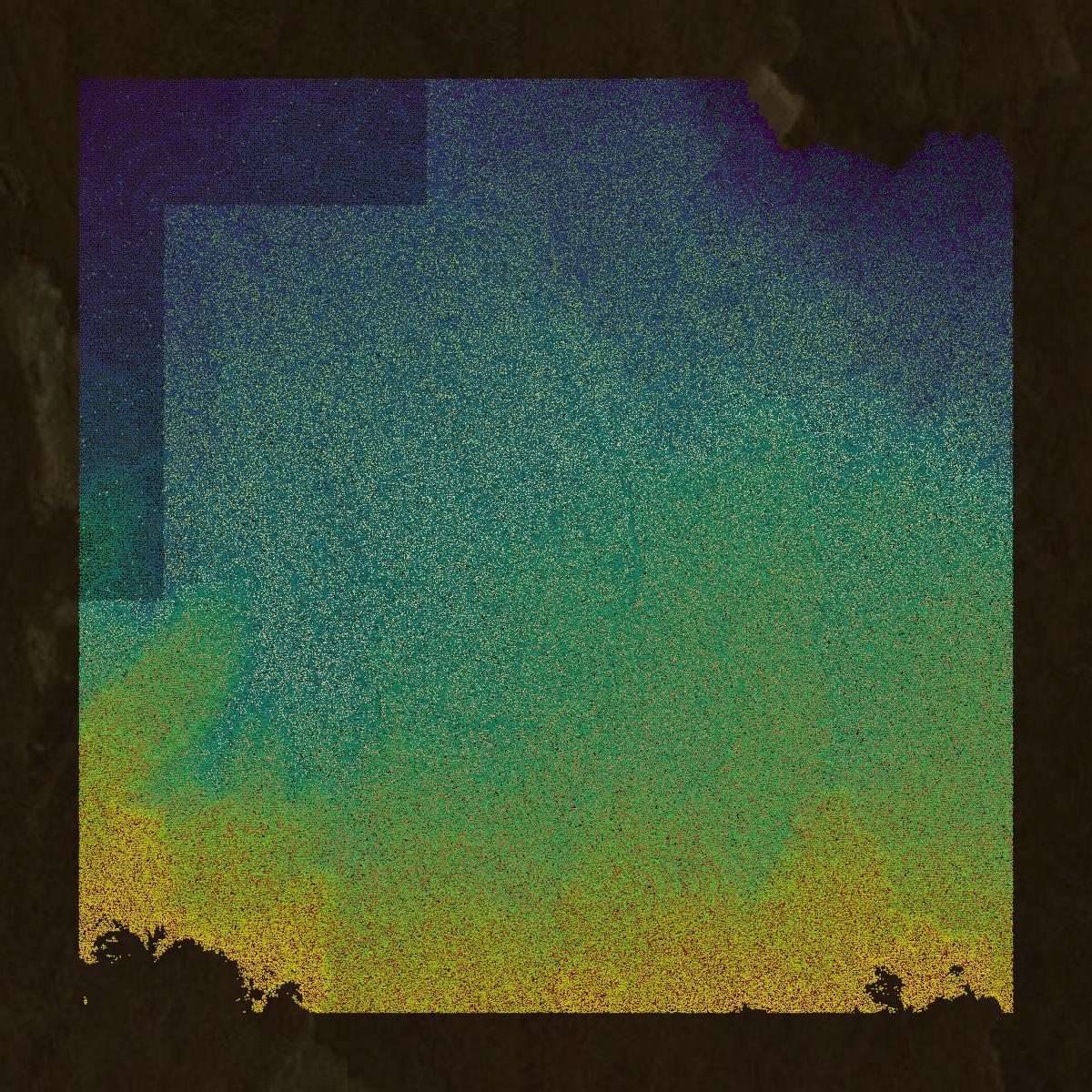 This image shows a LiDAR point cloud in Hawaii County created using GIS data in Equator.