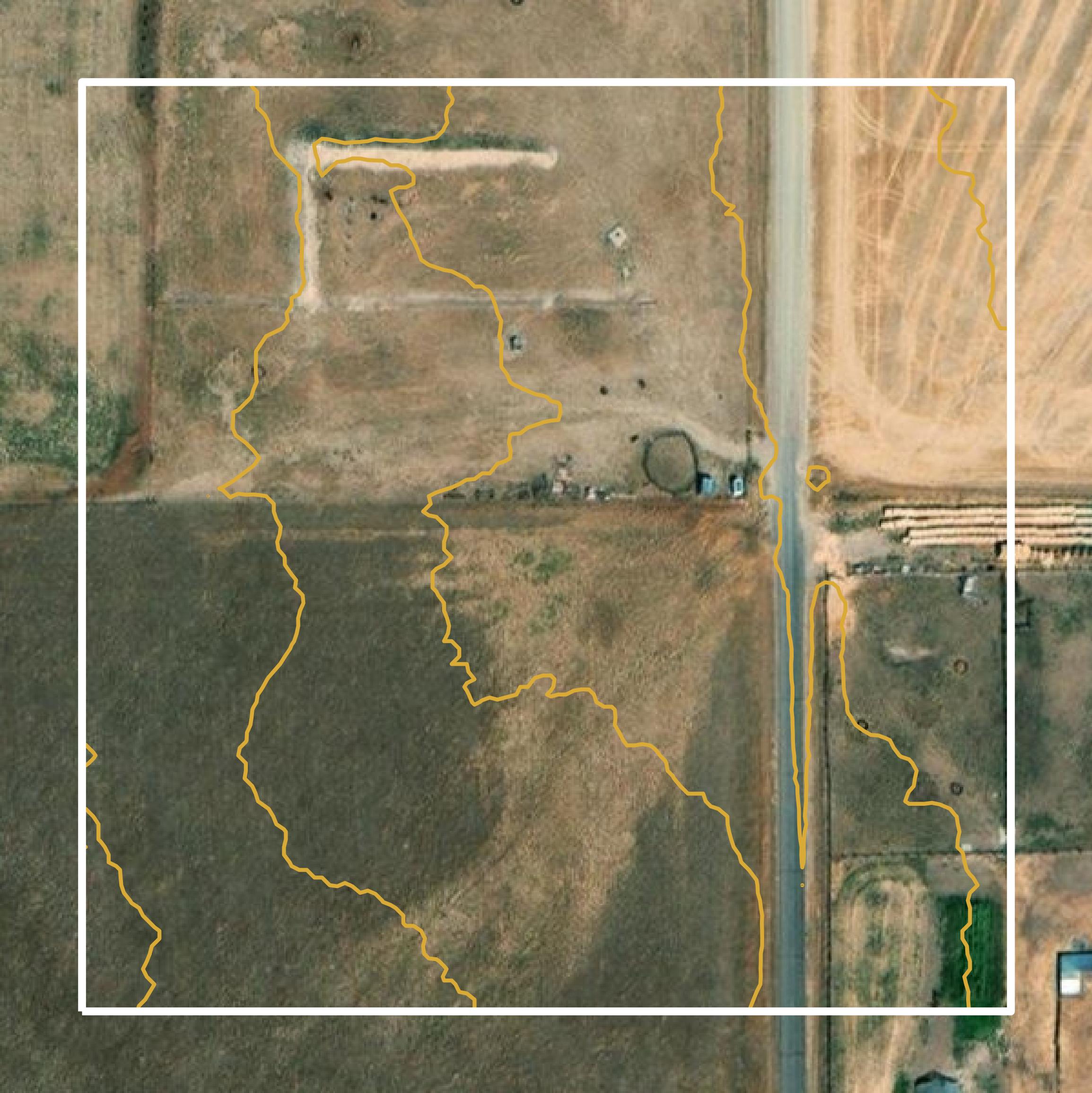 This image shows a contour map in Bannock County created using GIS data in Equator.