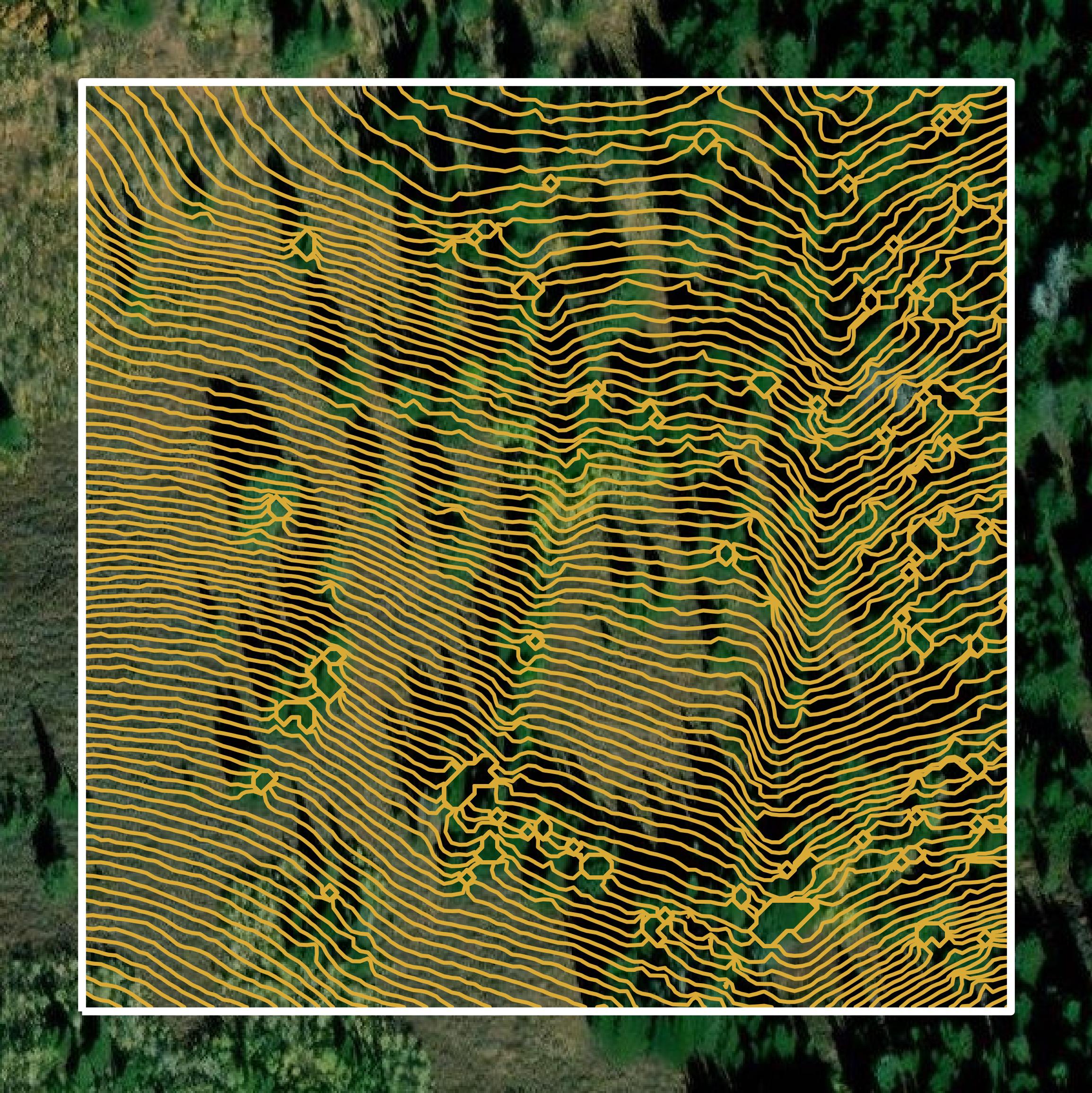 This image shows a contour map in Bannock County created using GIS data in Equator.