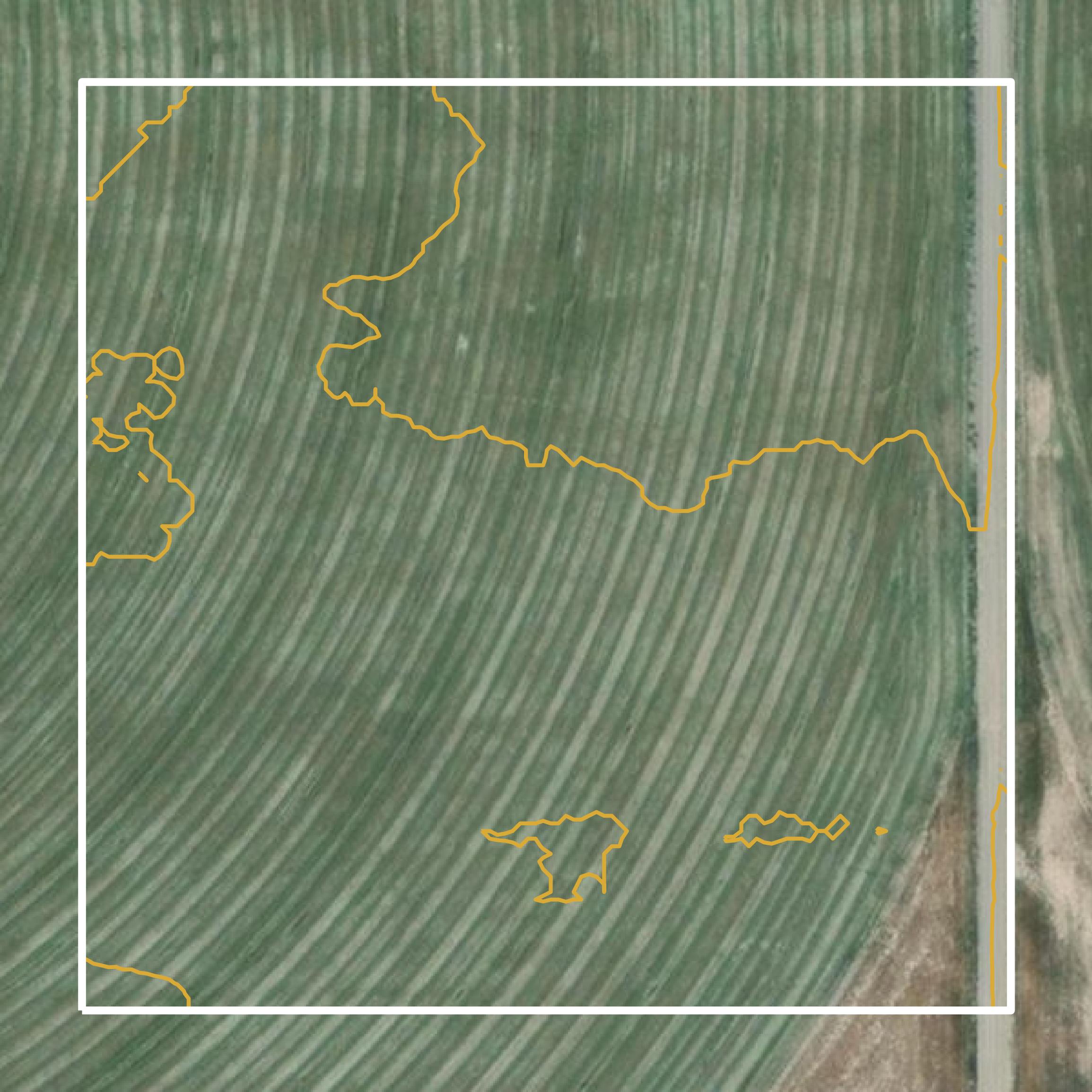 This image shows a contour map in Bingham County created using GIS data in Equator.