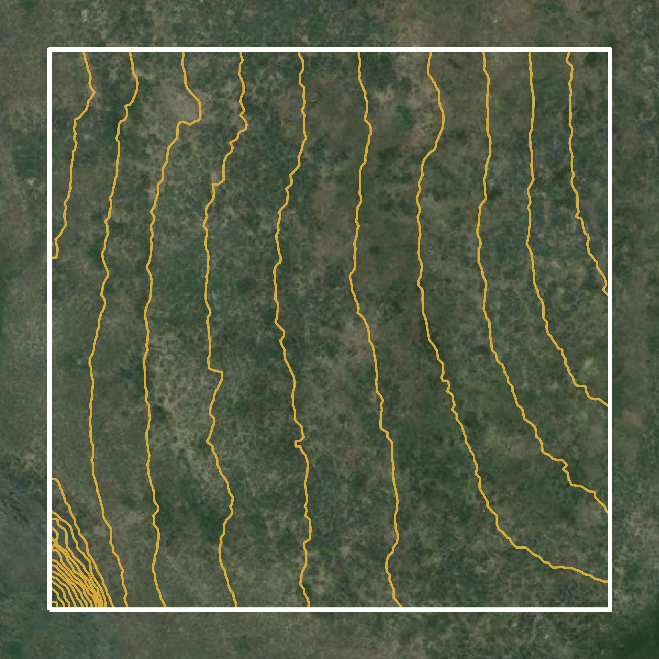 This image shows a contour map in Bonneville County created using GIS data in Equator.