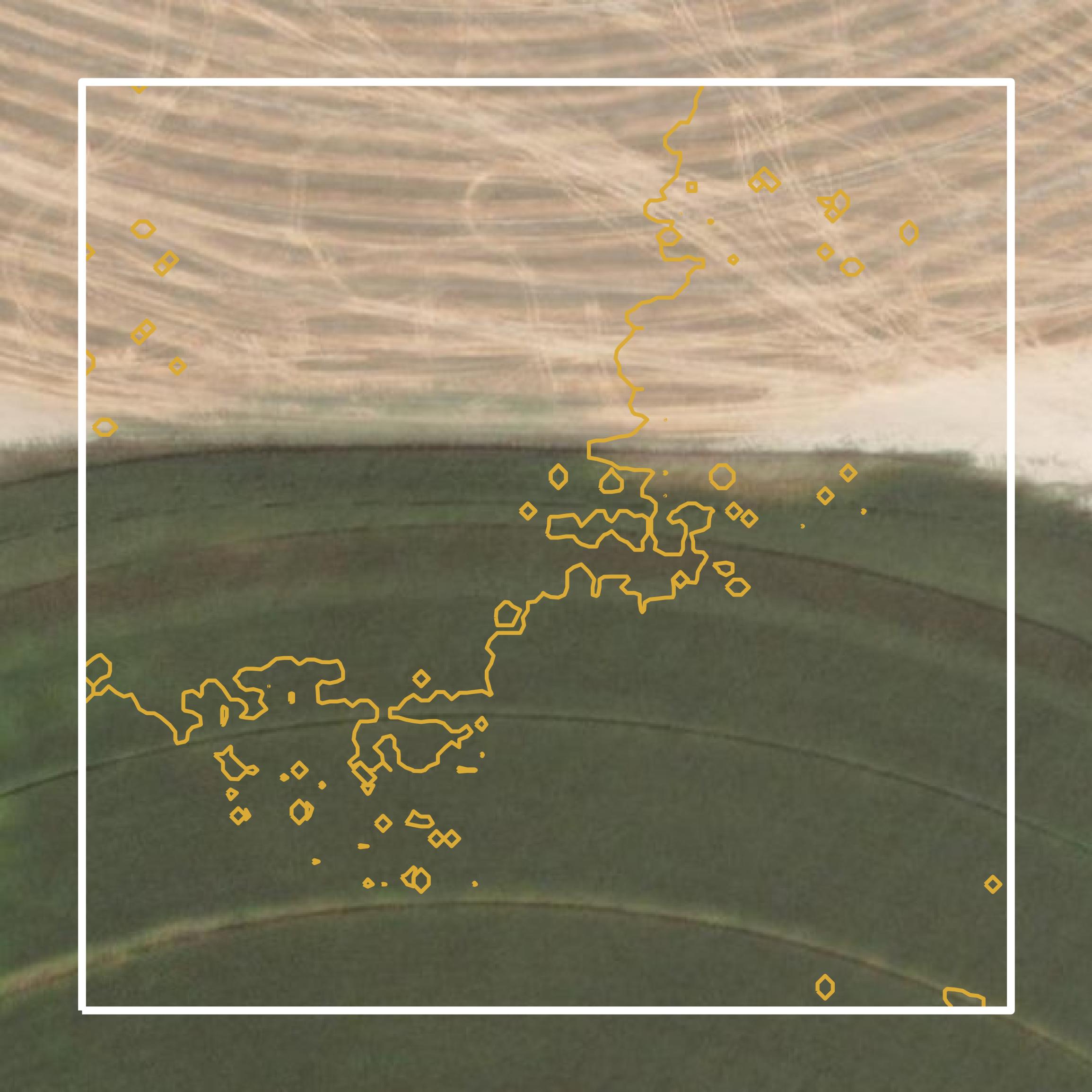 This image shows a contour map in Butte County created using GIS data in Equator.