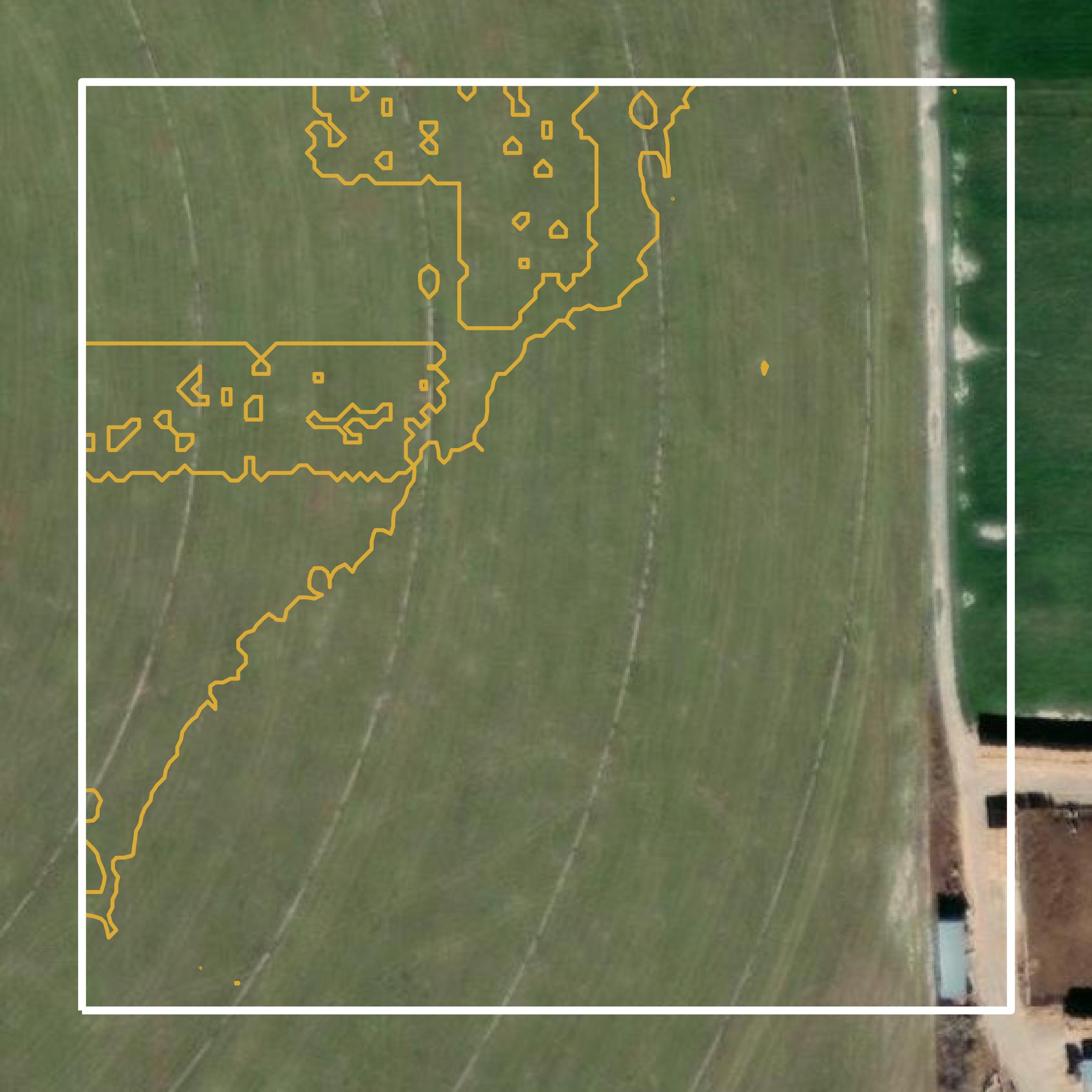 This image shows a contour map in Butte County created using GIS data in Equator.