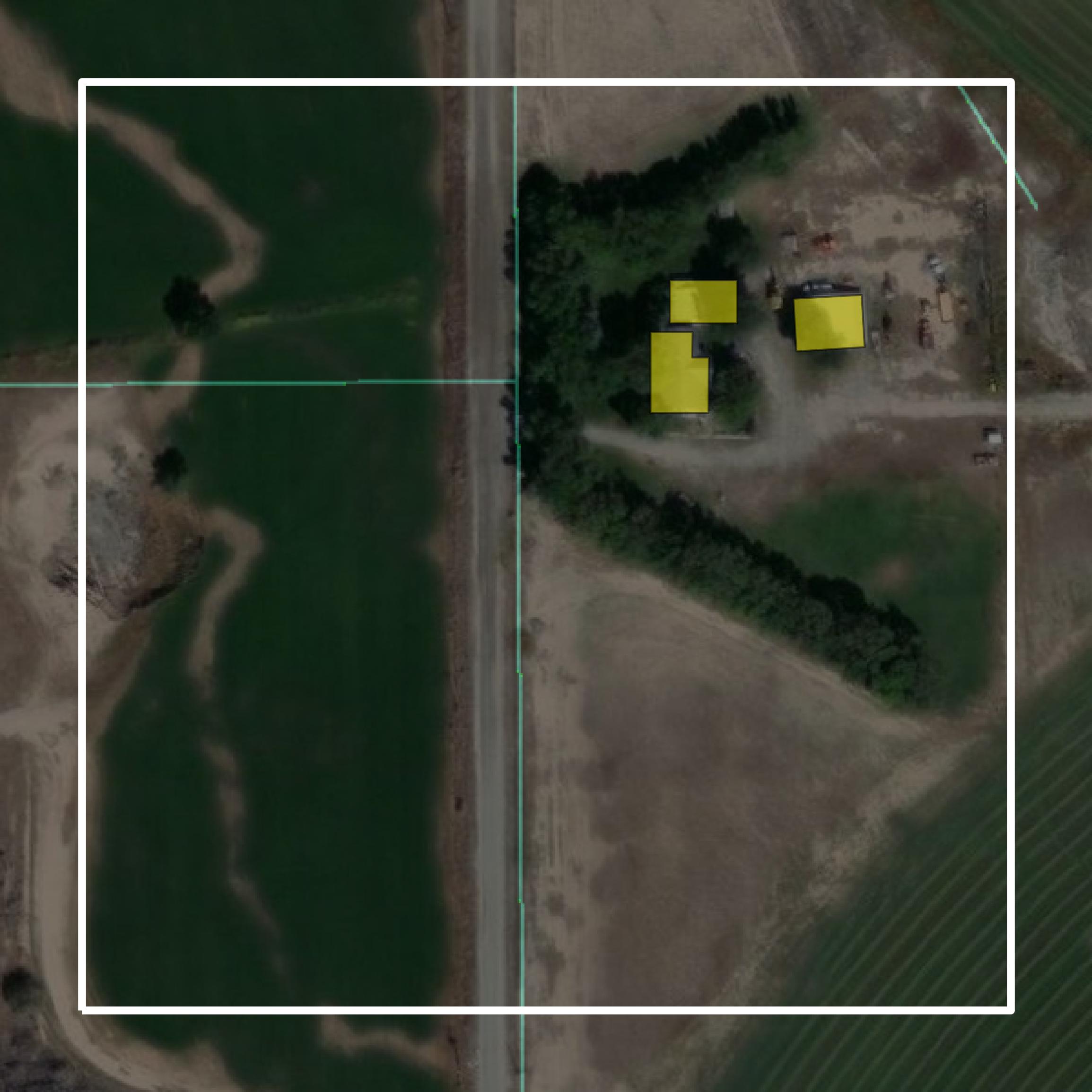 This image shows parcel and building data in Butte County created using GIS data in Equator.