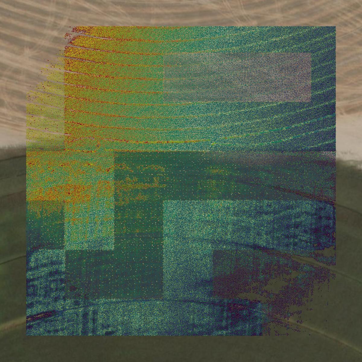 This image shows a LiDAR point cloud in Butte County created using GIS data in Equator.