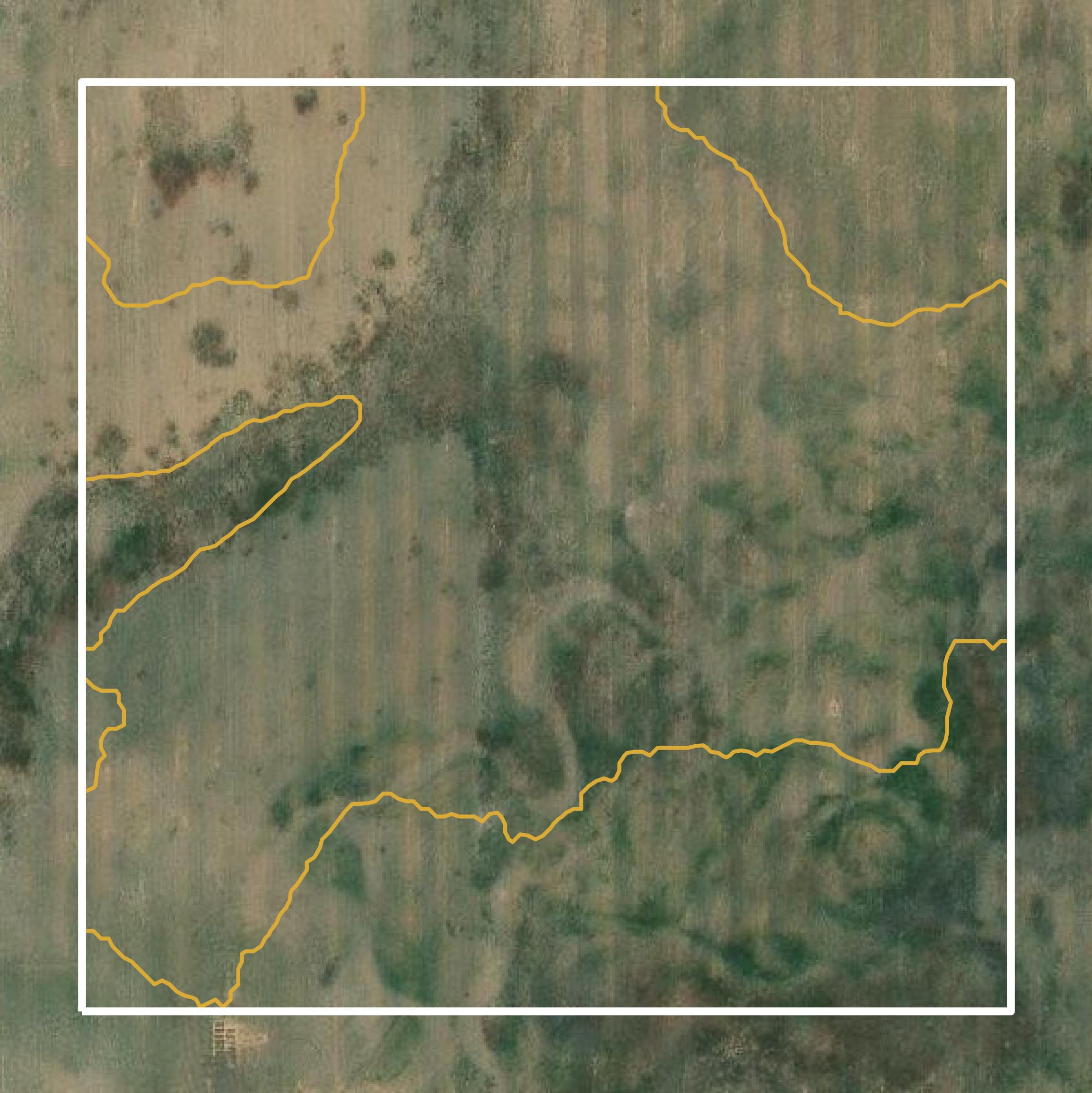 This image shows a contour map in Camas County created using GIS data in Equator.