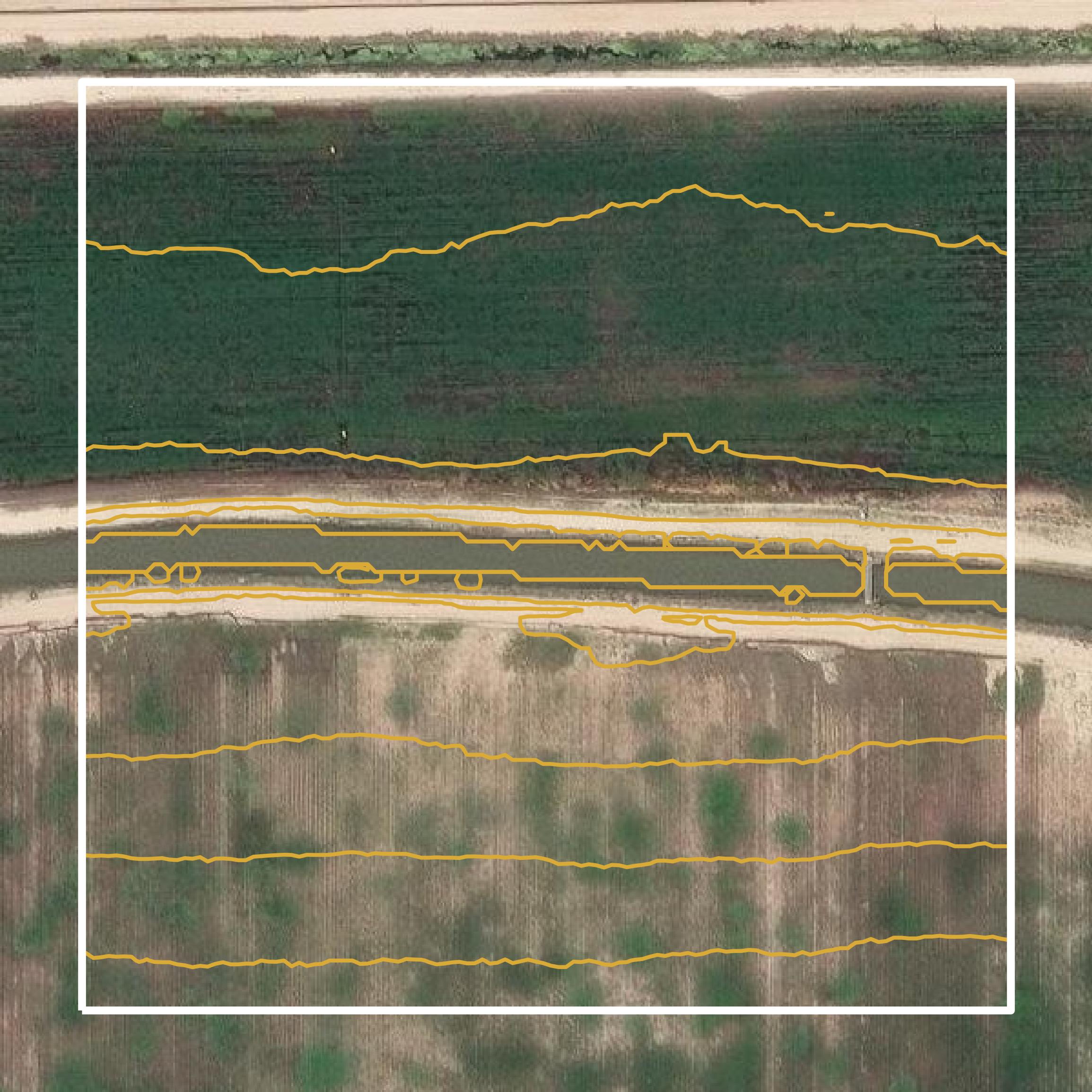 This image shows a contour map in Canyon County created using GIS data in Equator.