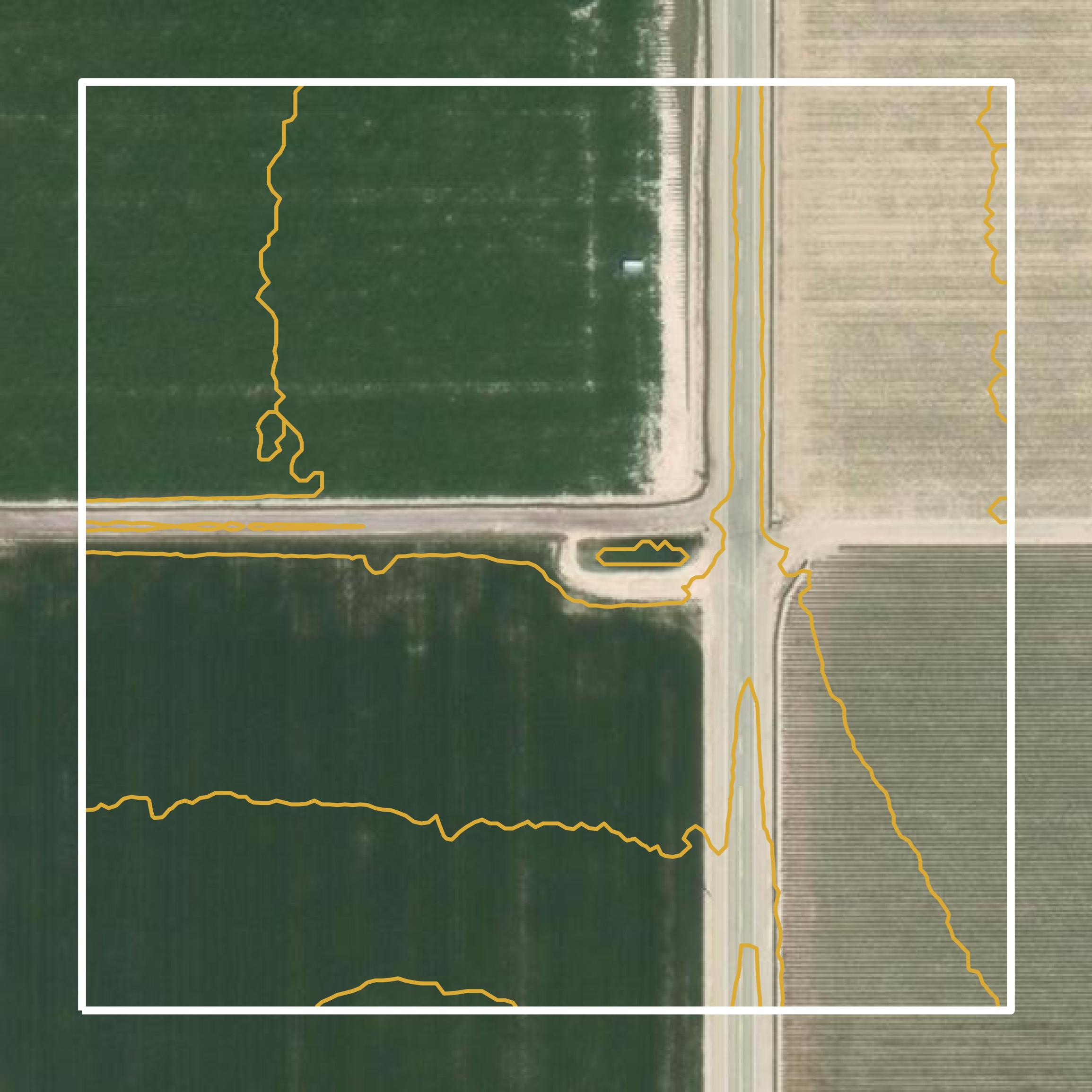 This image shows a contour map in Canyon County created using GIS data in Equator.