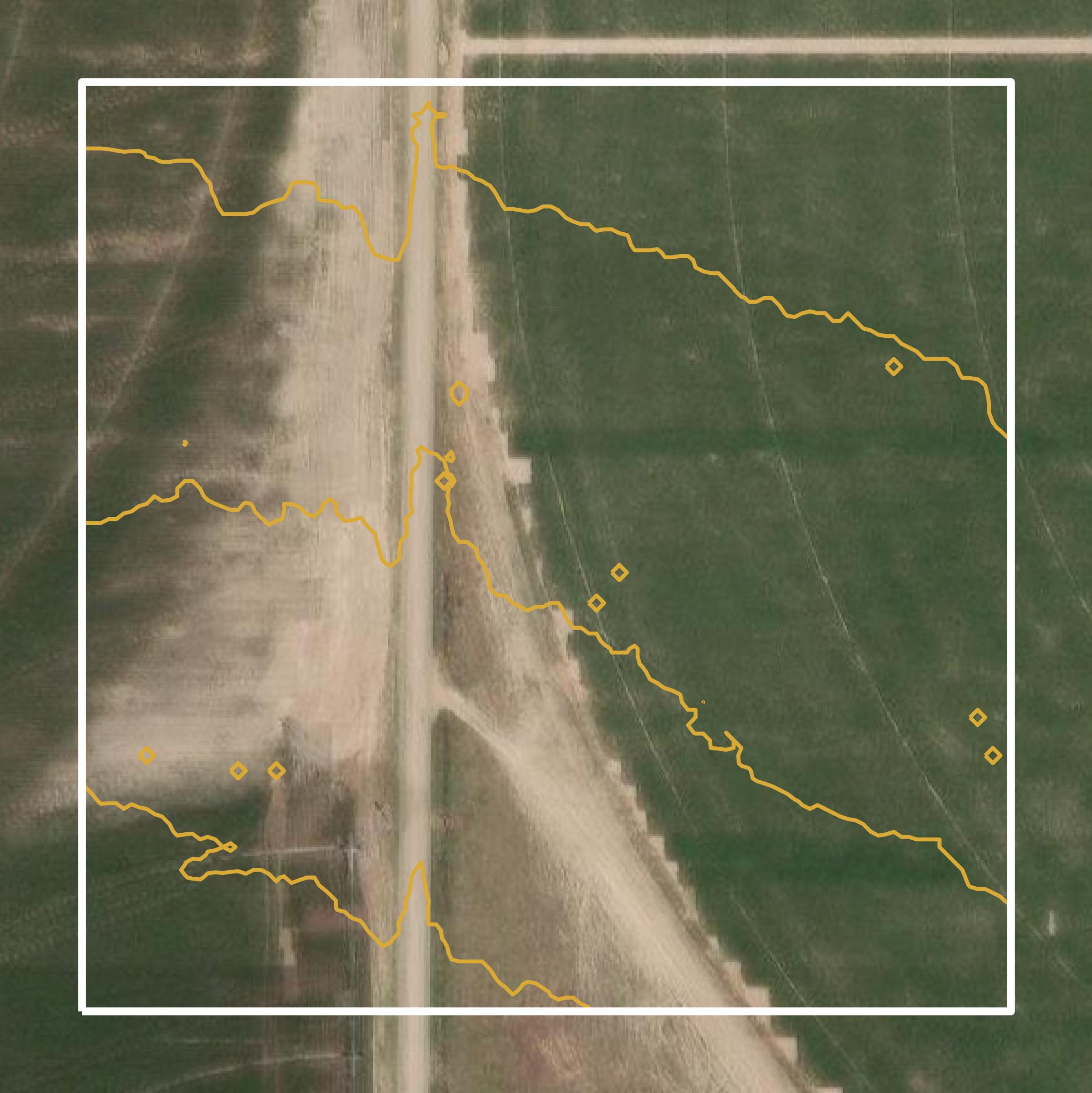 This image shows a contour map in Cassia County created using GIS data in Equator.
