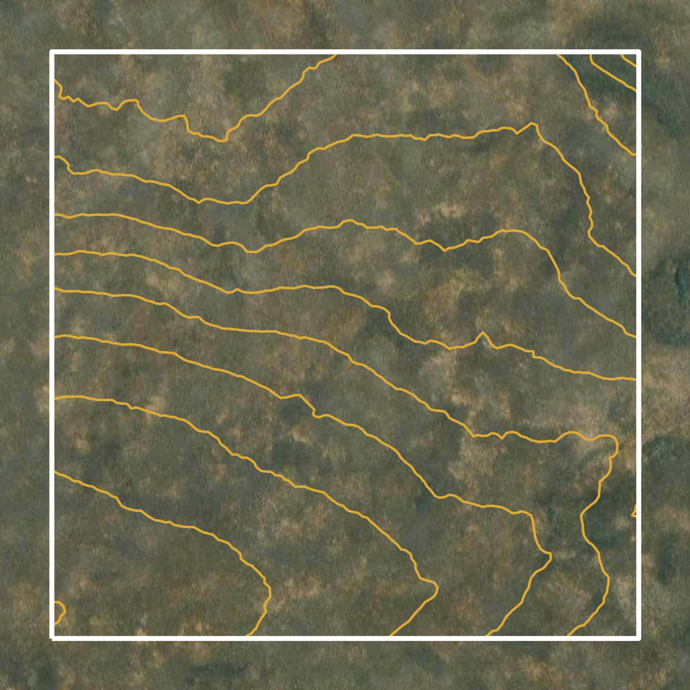 This image shows a contour map in Clark County created using GIS data in Equator.