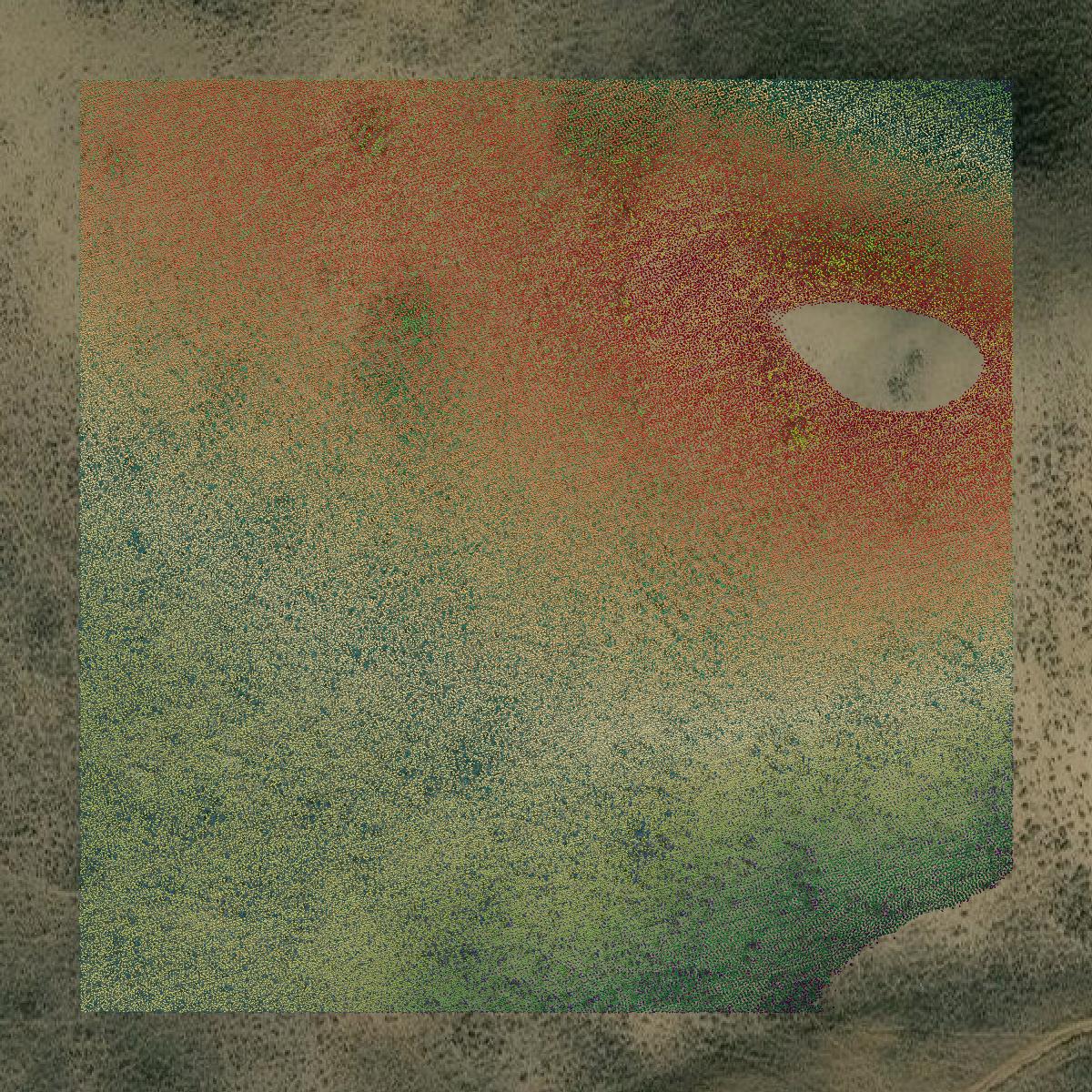 This image shows a LiDAR point cloud in Custer County created using GIS data in Equator.