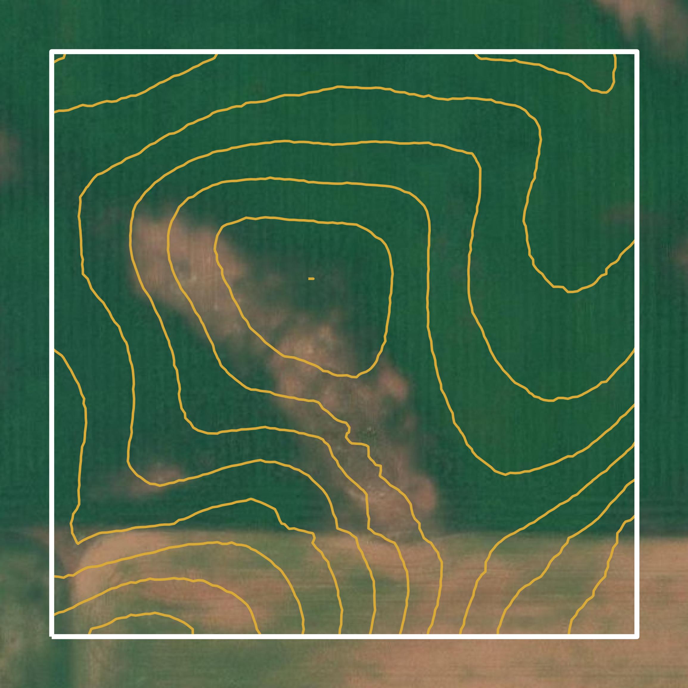 This image shows a contour map in Fremont County created using GIS data in Equator.