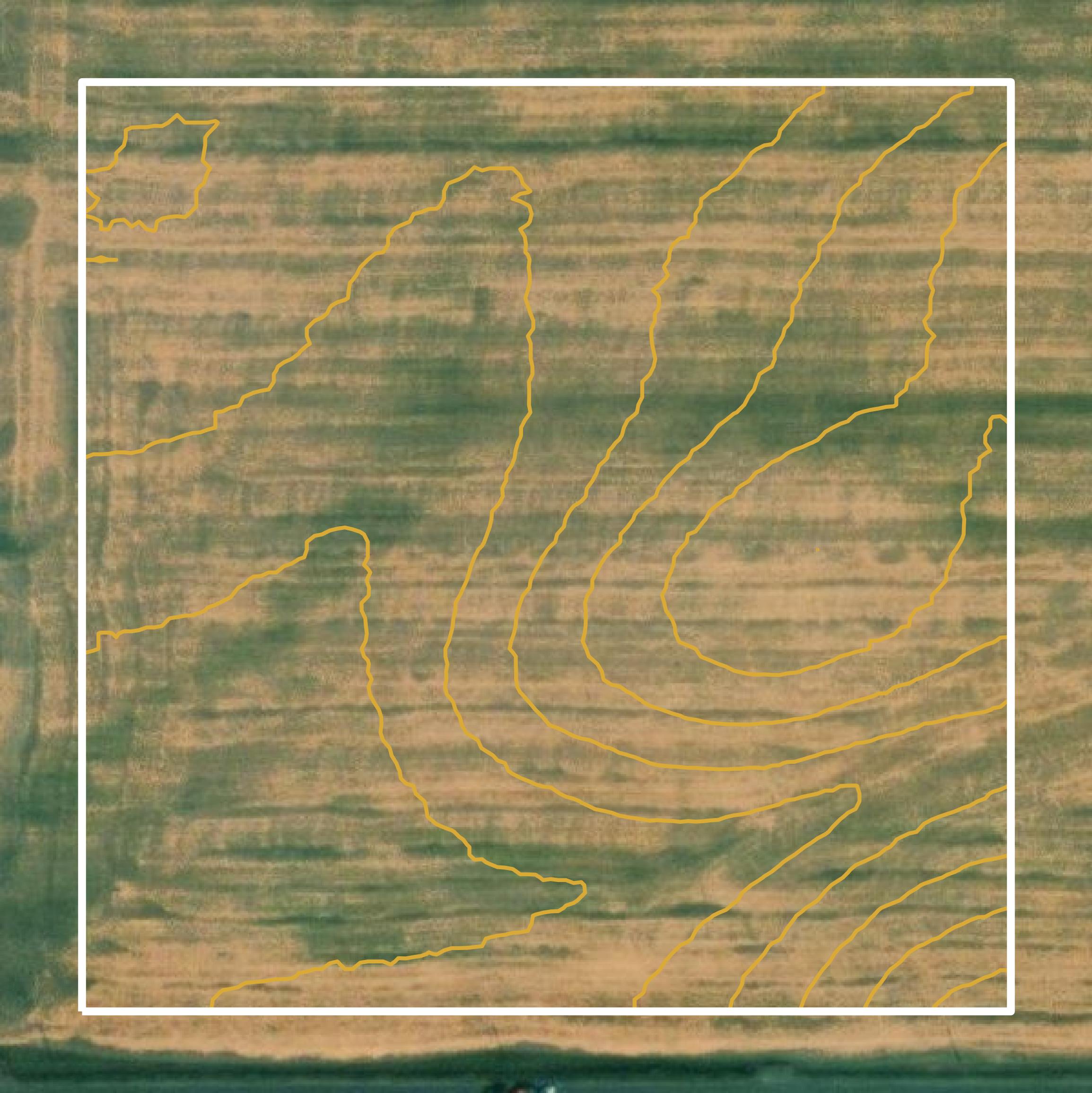 This image shows a contour map in Fremont County created using GIS data in Equator.