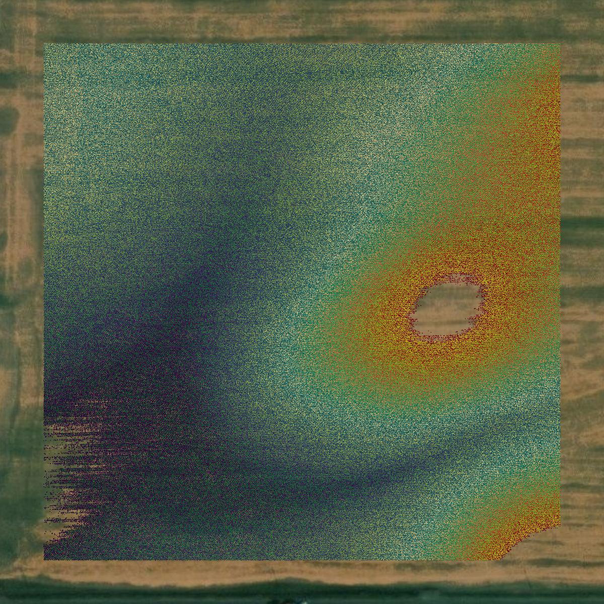 This image shows a LiDAR point cloud in Fremont County created using GIS data in Equator.