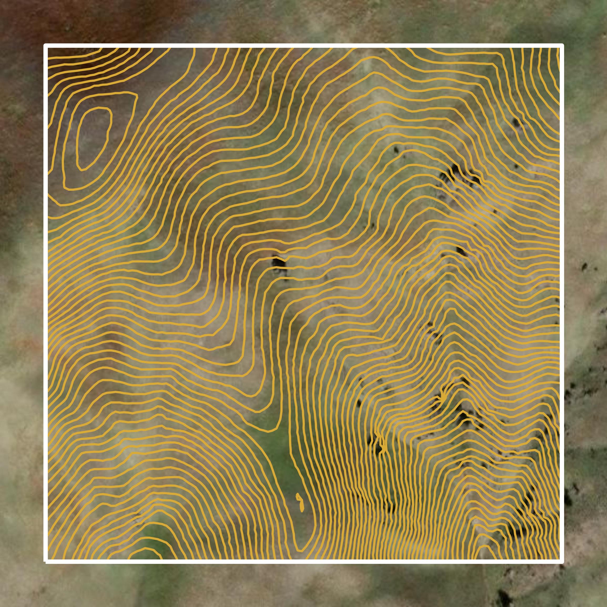 This image shows a contour map in Gem County created using GIS data in Equator.