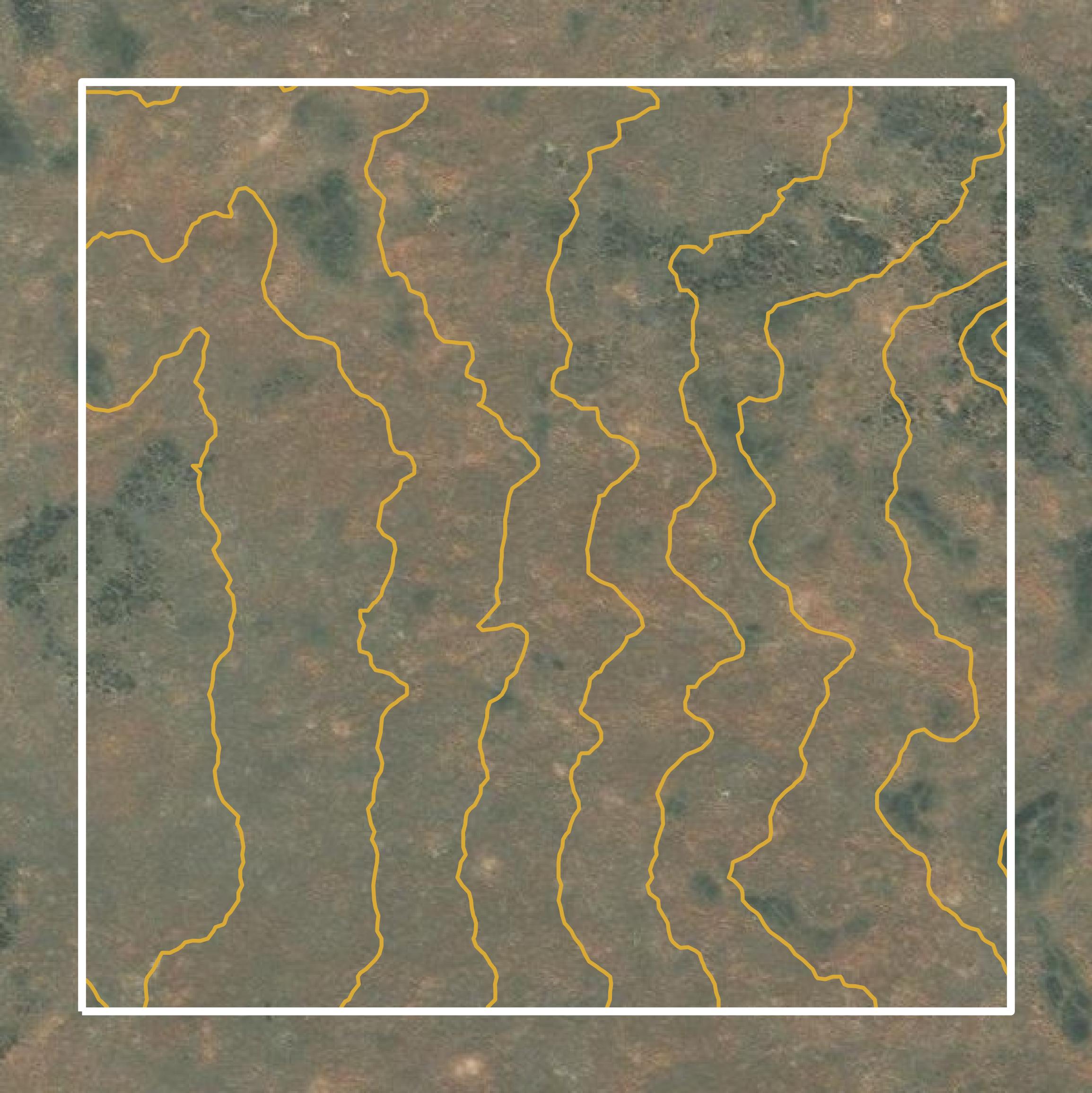 This image shows a contour map in Jerome County created using GIS data in Equator.
