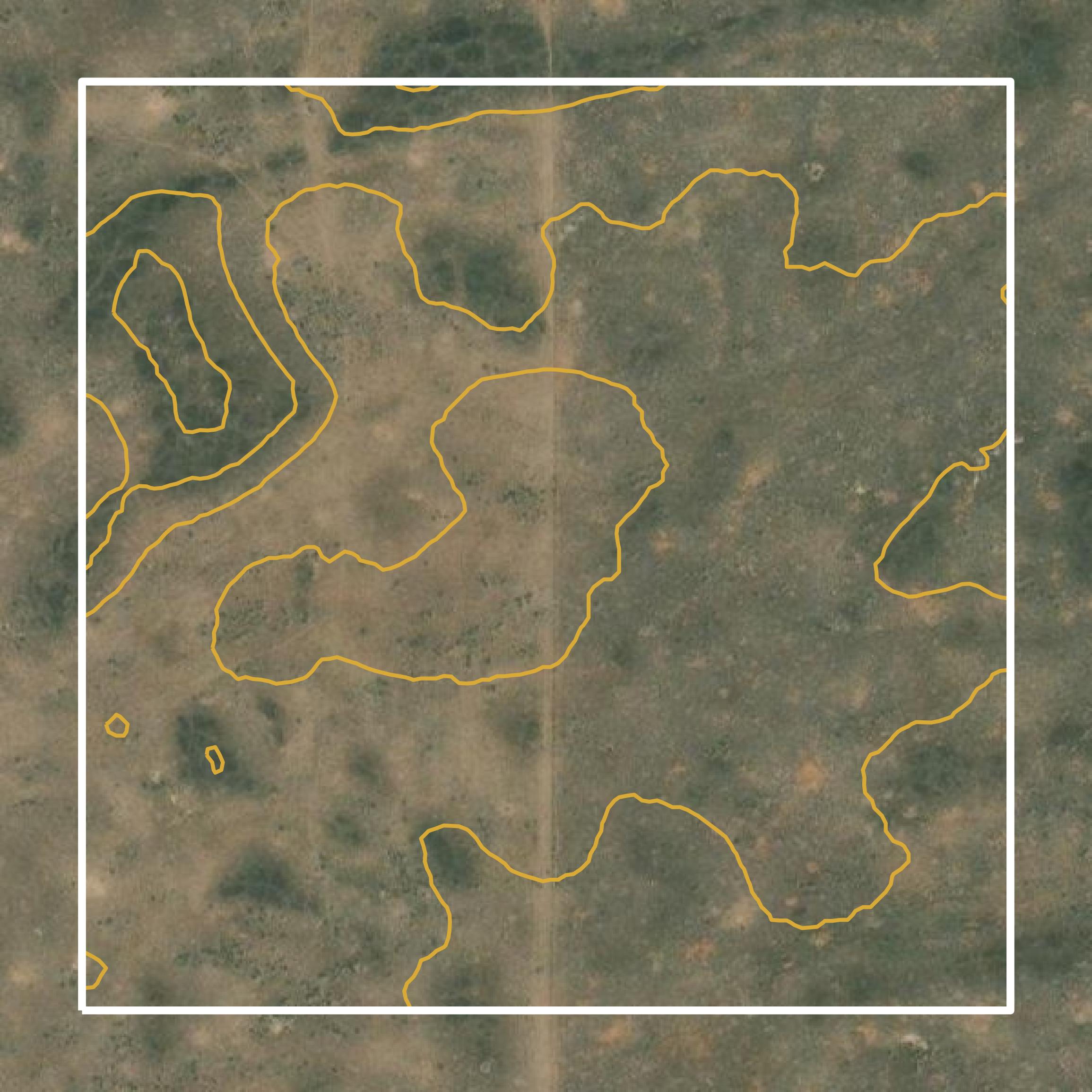 This image shows a contour map in Jerome County created using GIS data in Equator.
