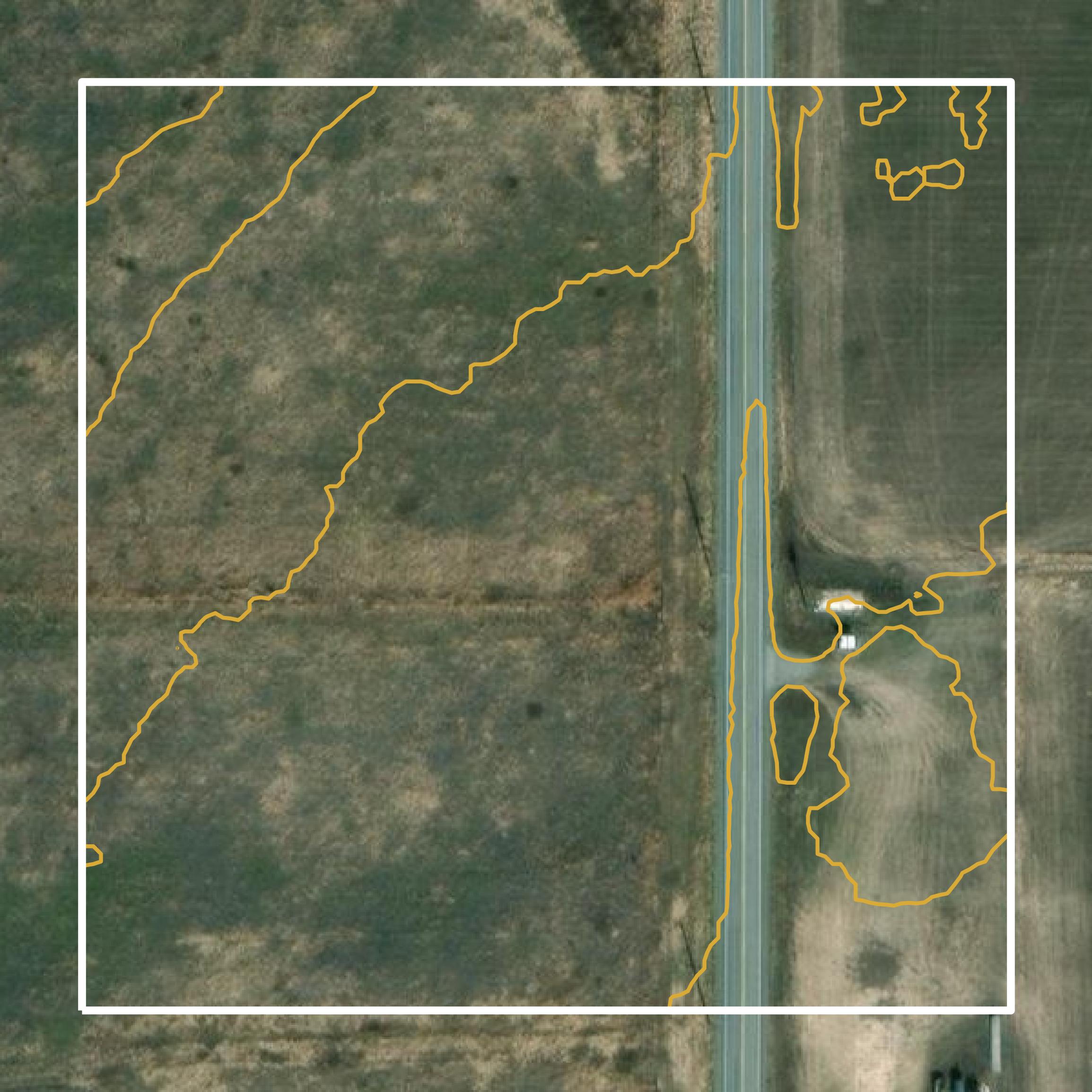 This image shows a contour map in Kootenai County created using GIS data in Equator.