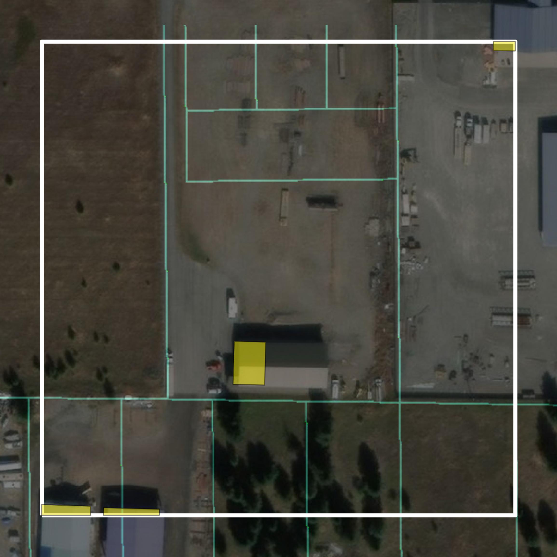 This image shows parcel and building data in Kootenai County created using GIS data in Equator.