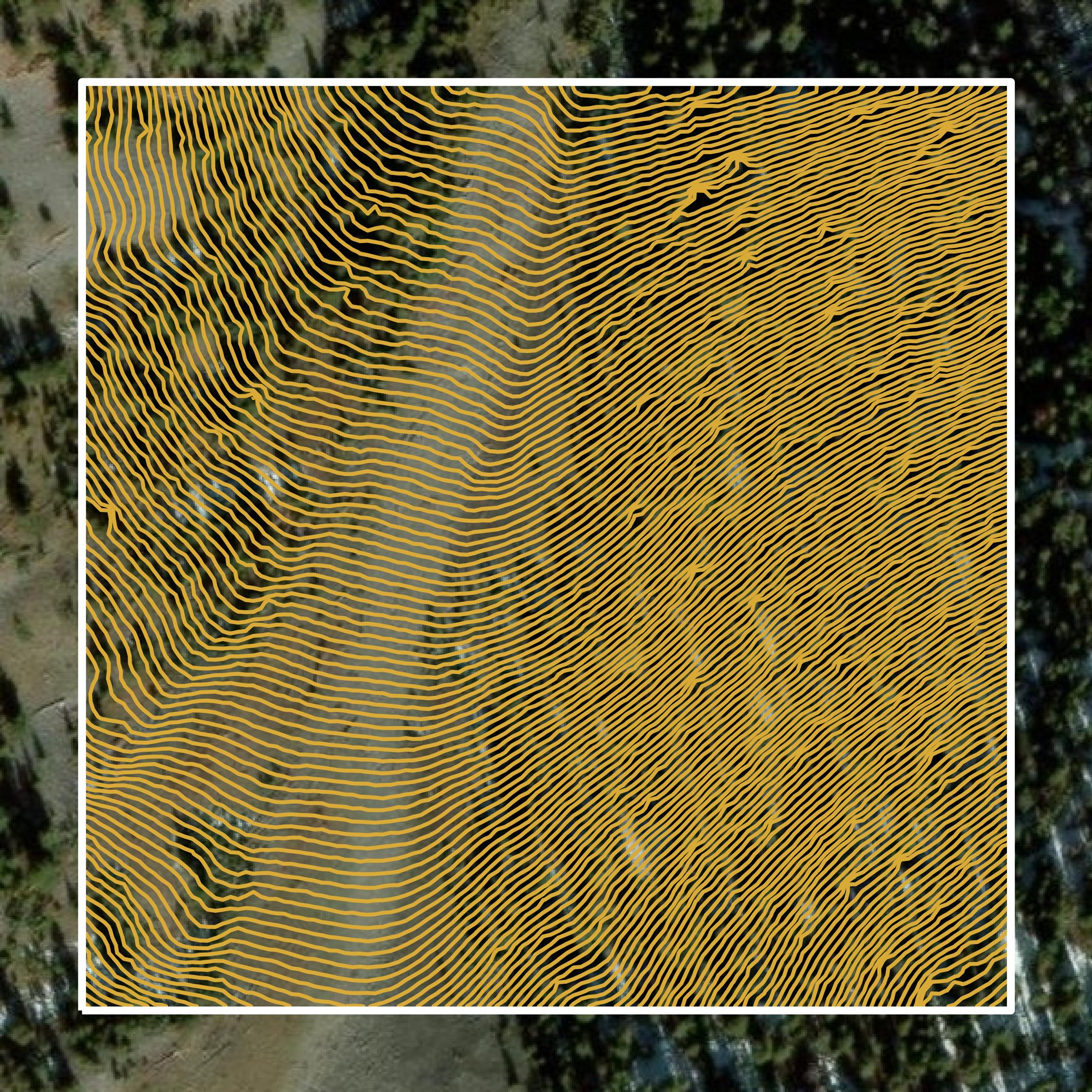 This image shows a contour map in Lemhi County created using GIS data in Equator.