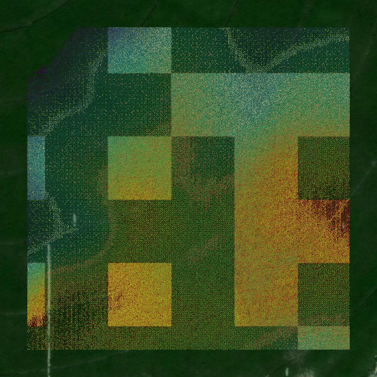 This image shows a LiDAR point cloud in Minidoka County created using GIS data in Equator.