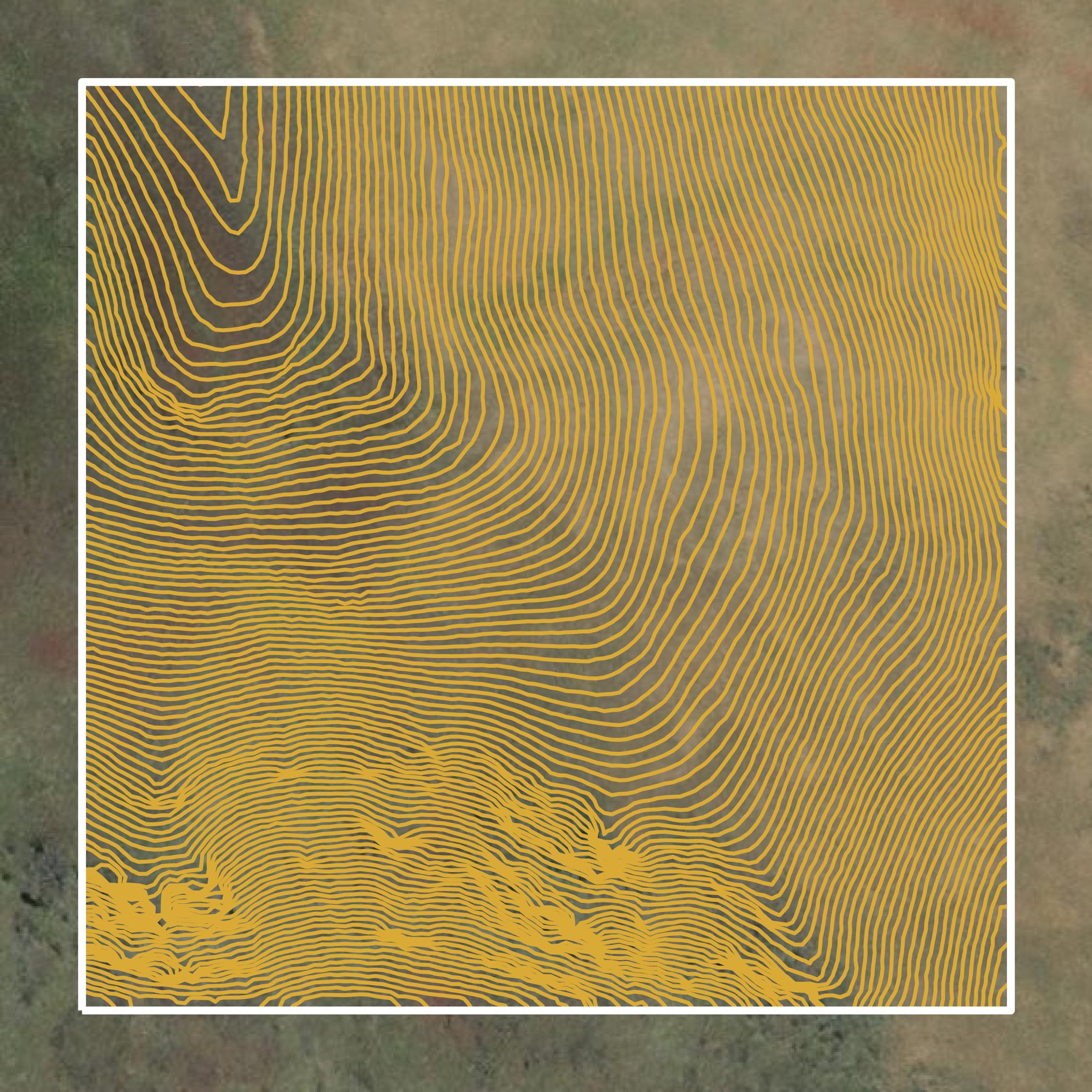 This image shows a contour map in Nez Perce County created using GIS data in Equator.