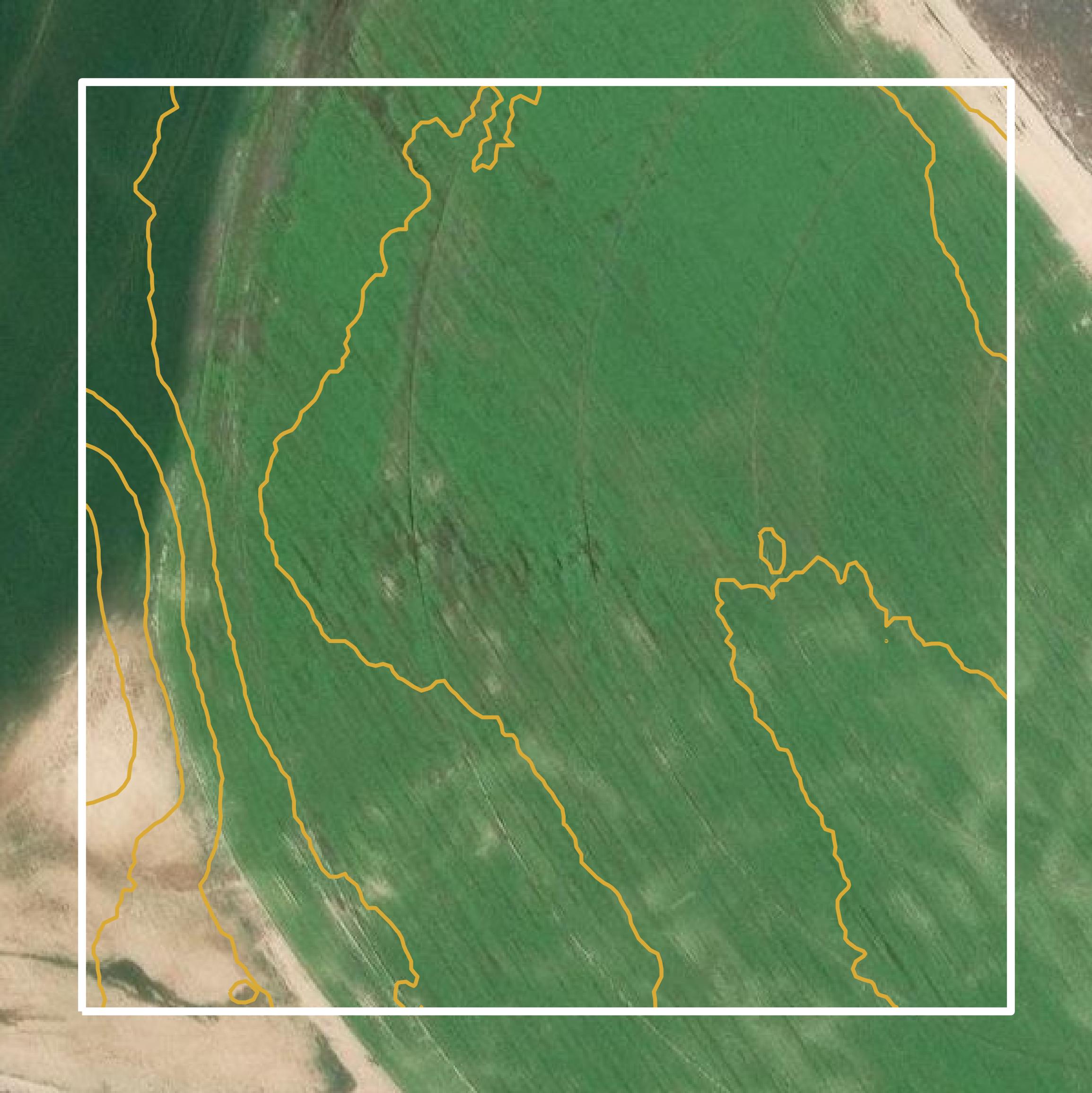 This image shows a contour map in Payette County created using GIS data in Equator.