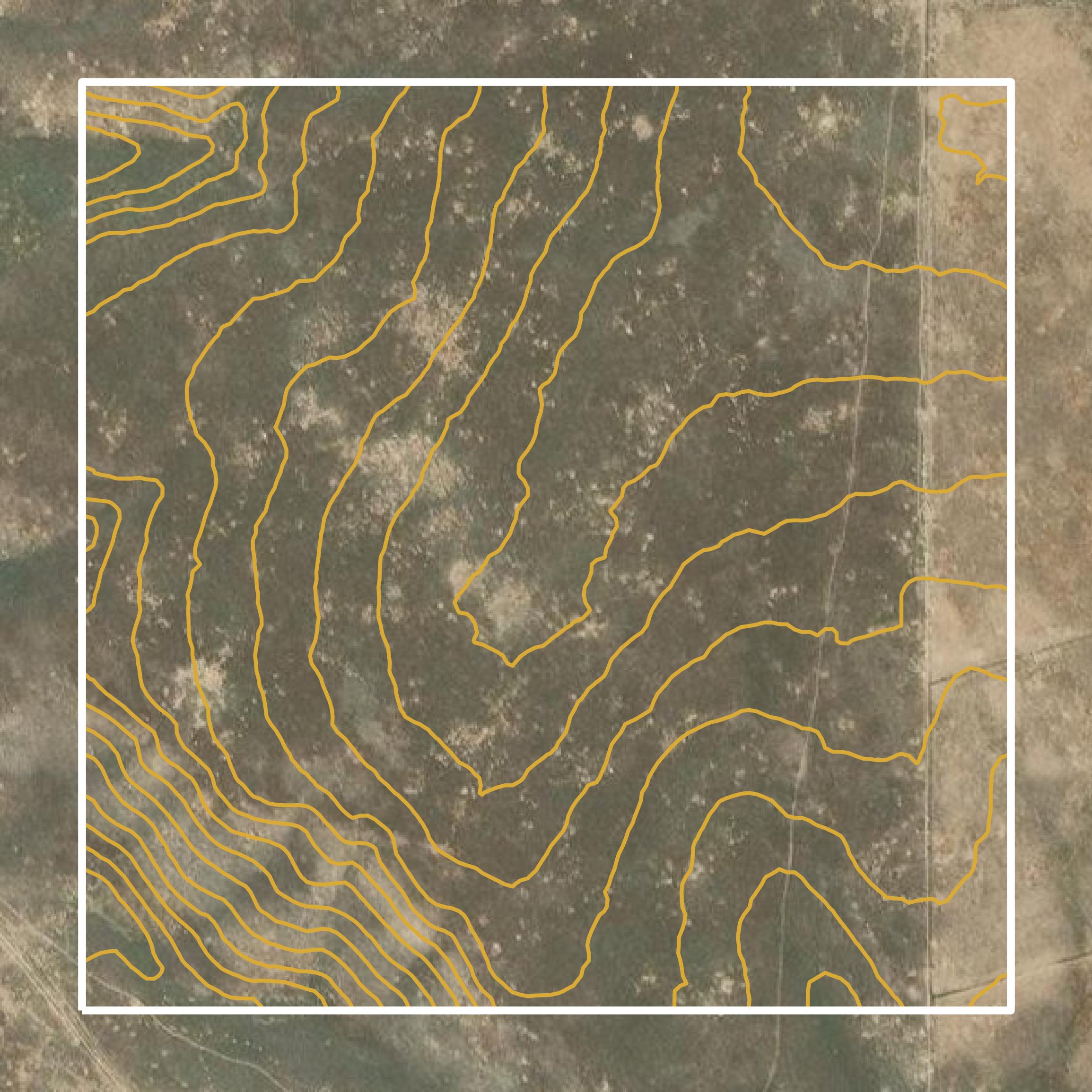 This image shows a contour map in Payette County created using GIS data in Equator.